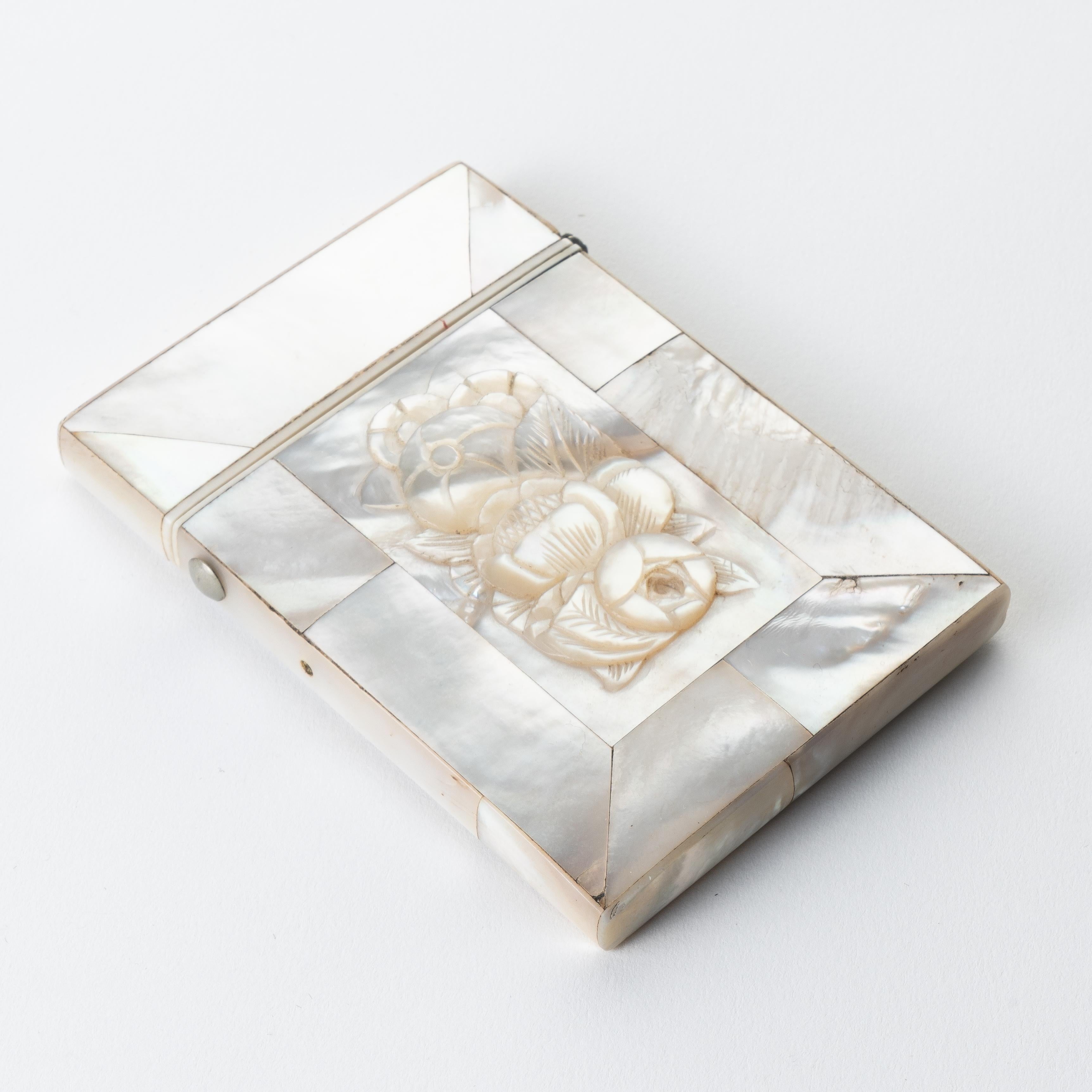 mother of pearl card case