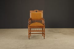 Late 19th Century English Oak Aesthetic Movement Armchair