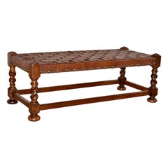 Late 19th Century English Oak Bench