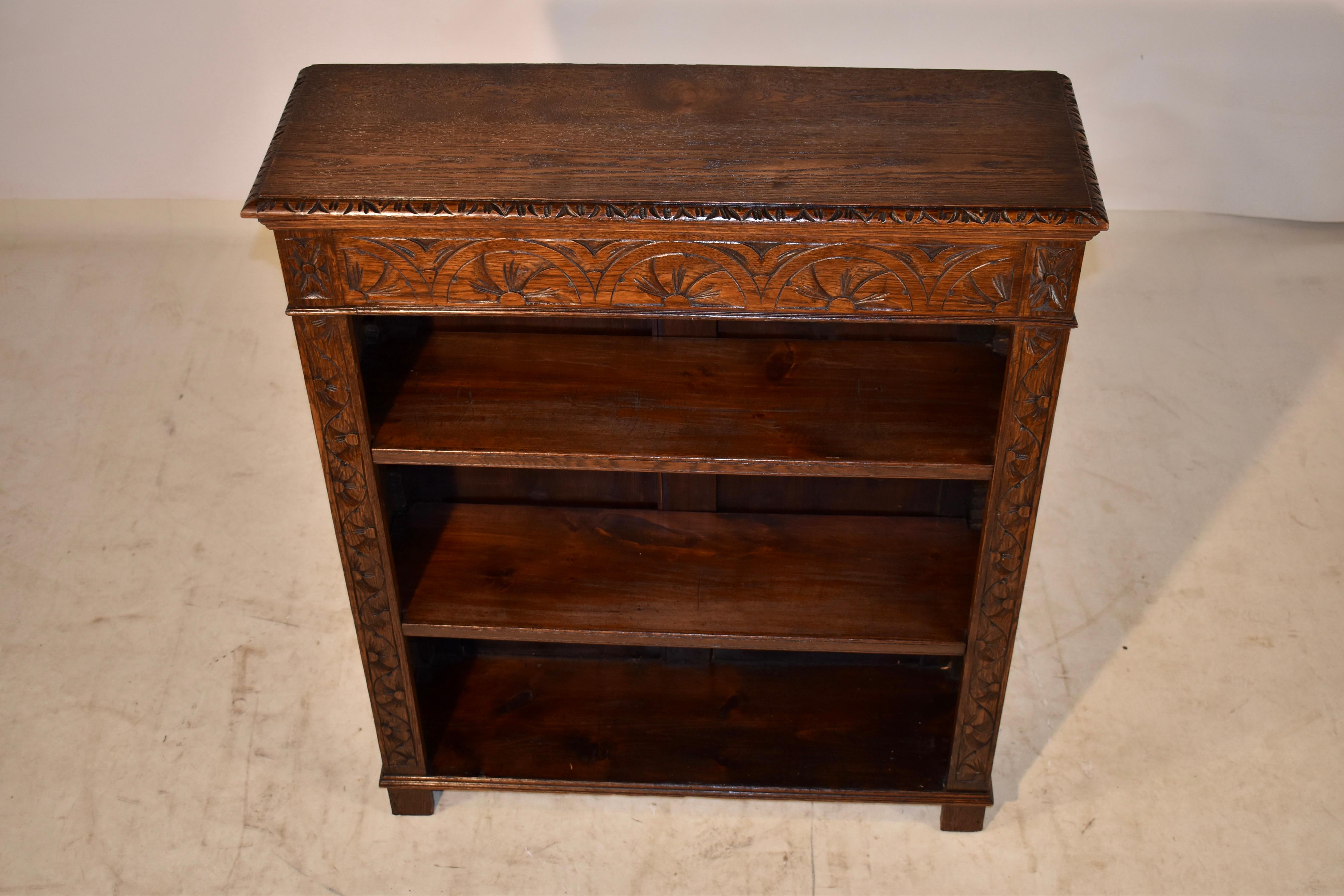 Late 19th Century English Oak Bookcase For Sale 1