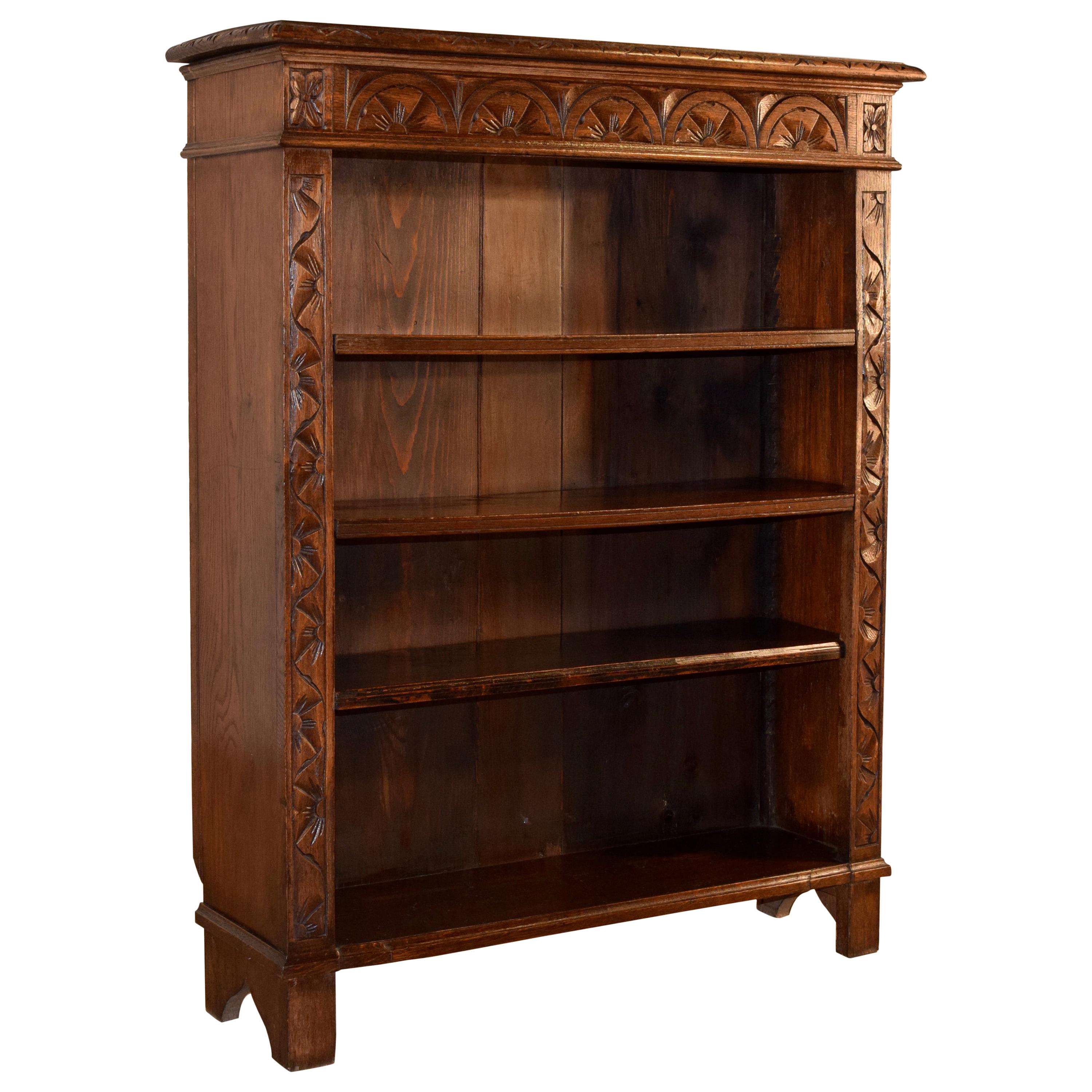 Late 19th Century English Oak Bookcase at 1stDibs