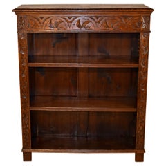 Libreria in Oak inglese della fine del XIX secolo