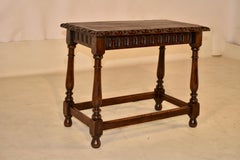 Late 19th Century English Oak Carved Stool
