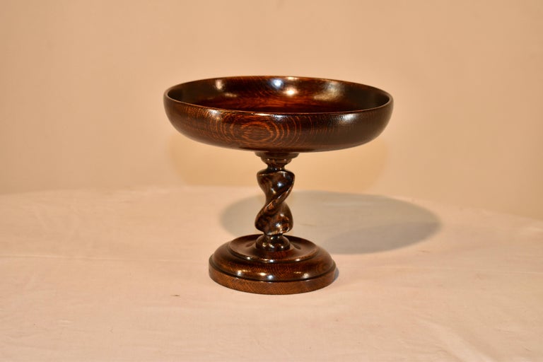 Late 19th Century English Oak Compote For Sale at 1stDibs