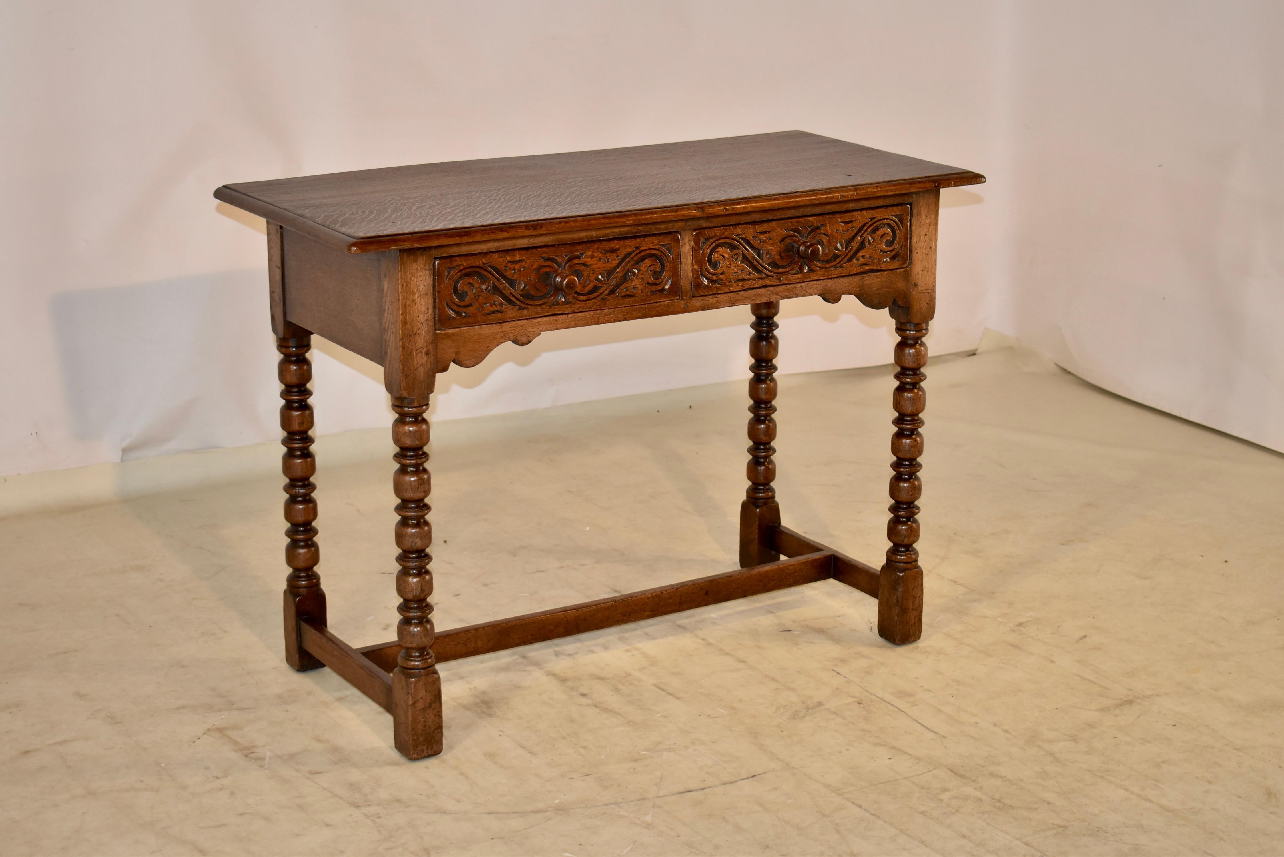 Victorian Late 19th Century English Oak Console Table