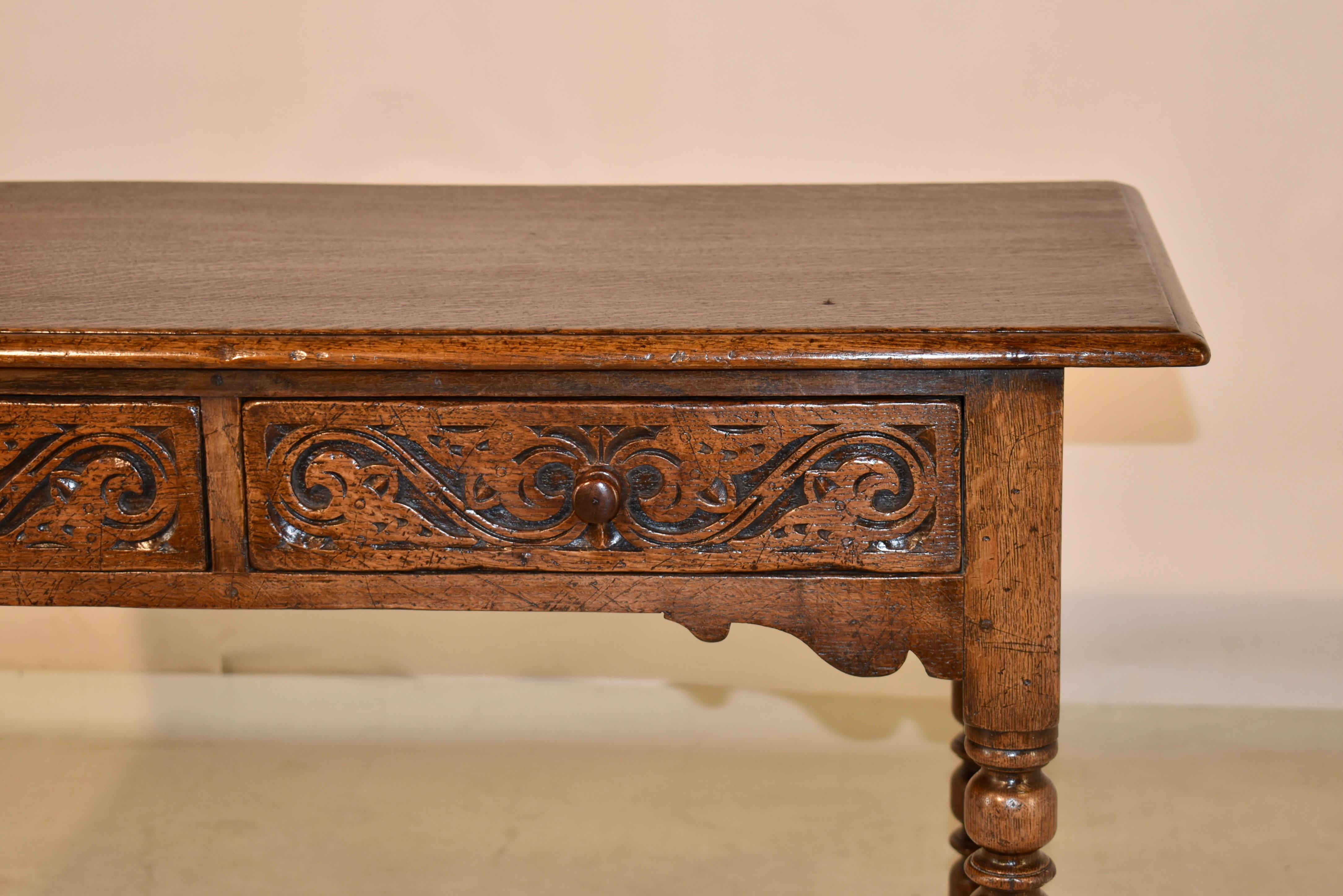 Late 19th Century English Oak Console Table 4