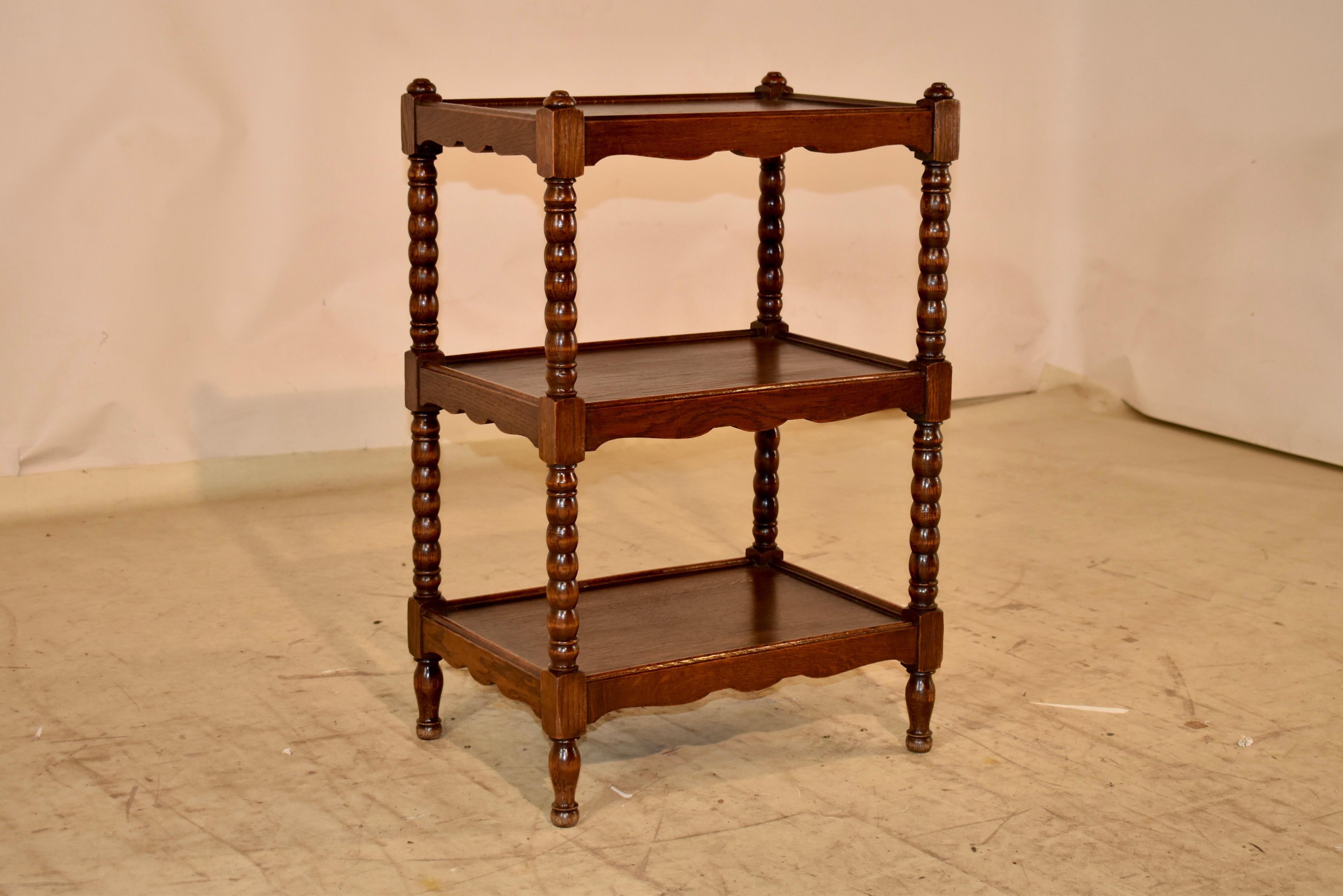 Victorian Late 19th Century English Oak Drinks Cart