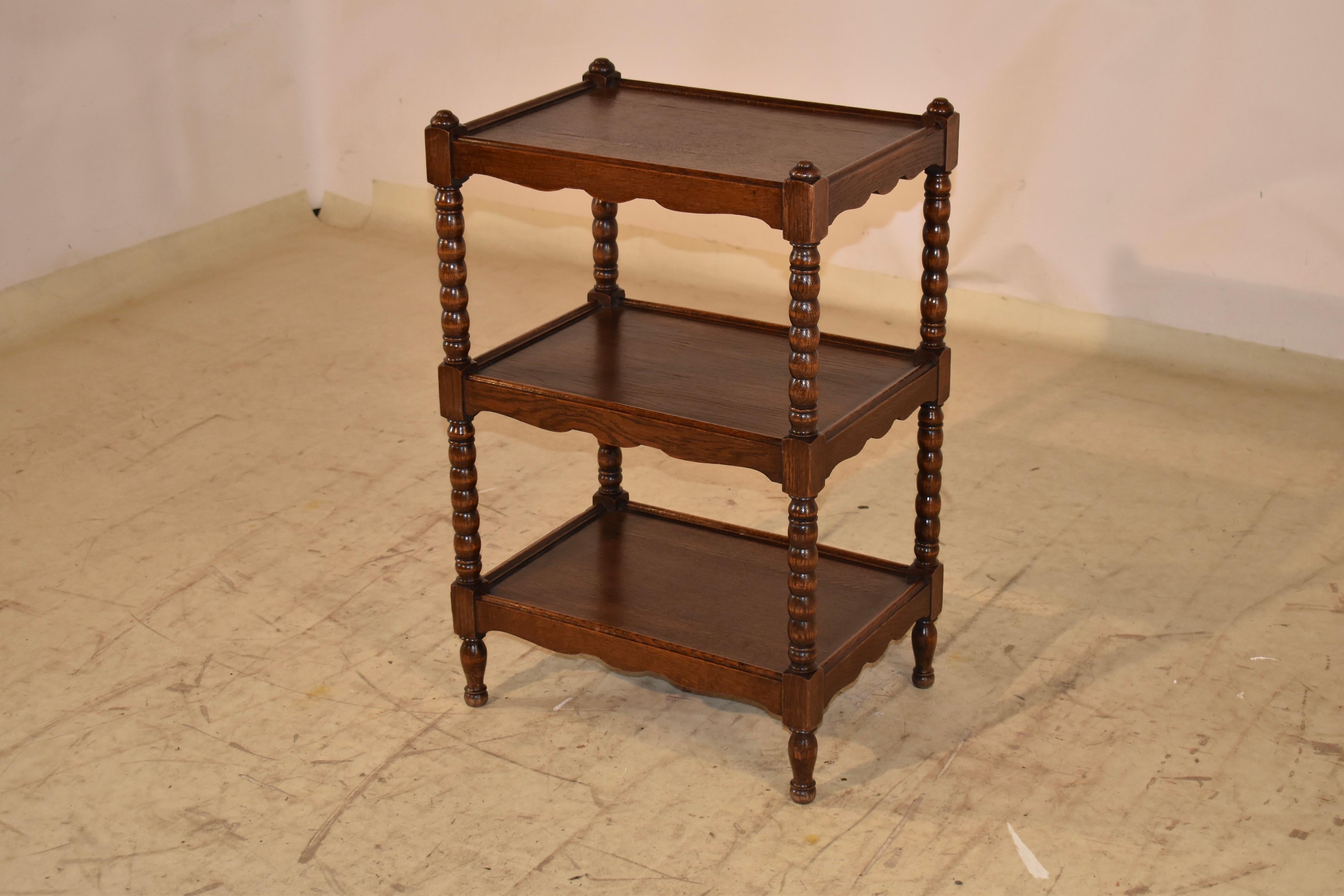 Late 19th Century English Oak Drinks Cart 1