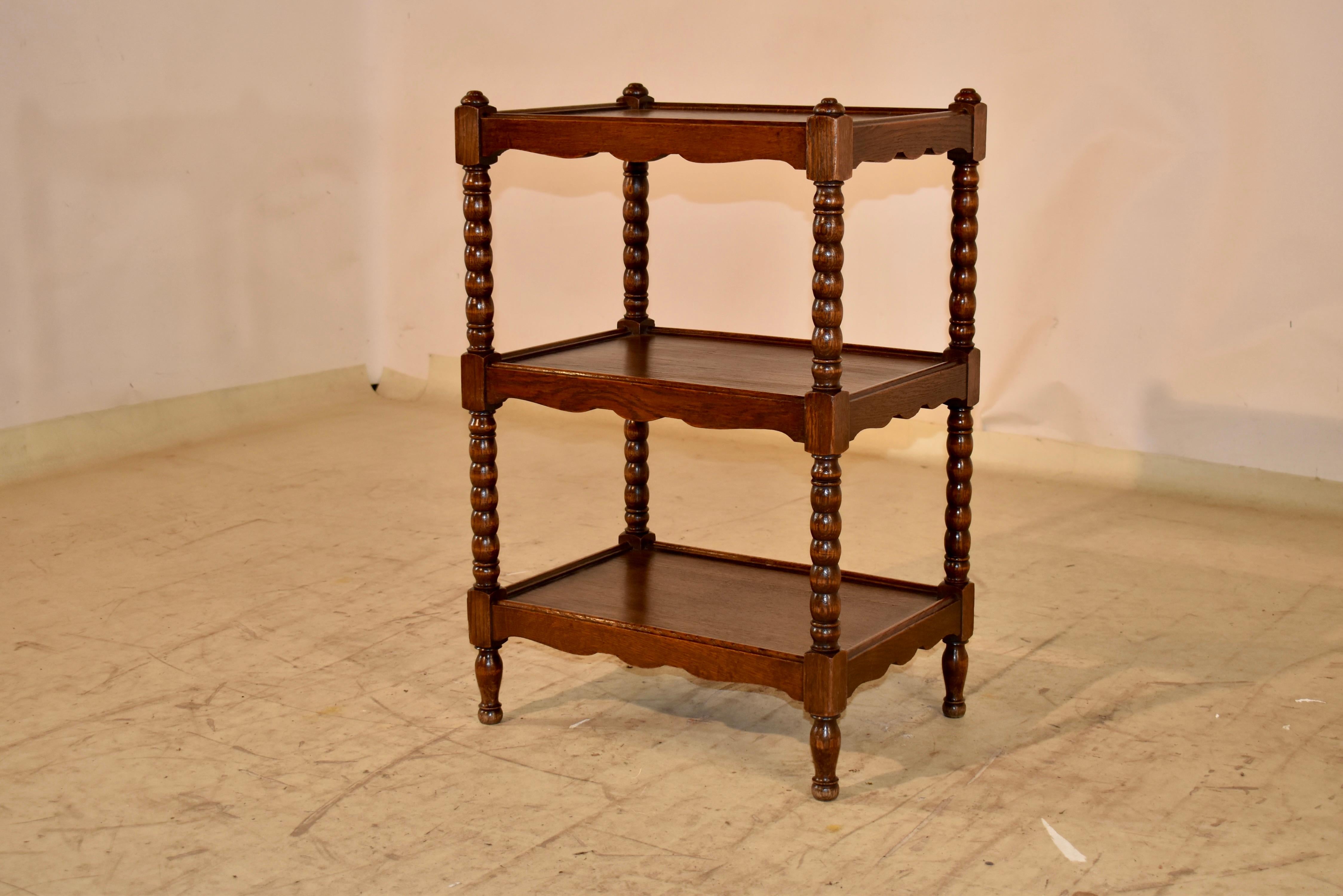 Late 19th Century English Oak Drinks Cart 2