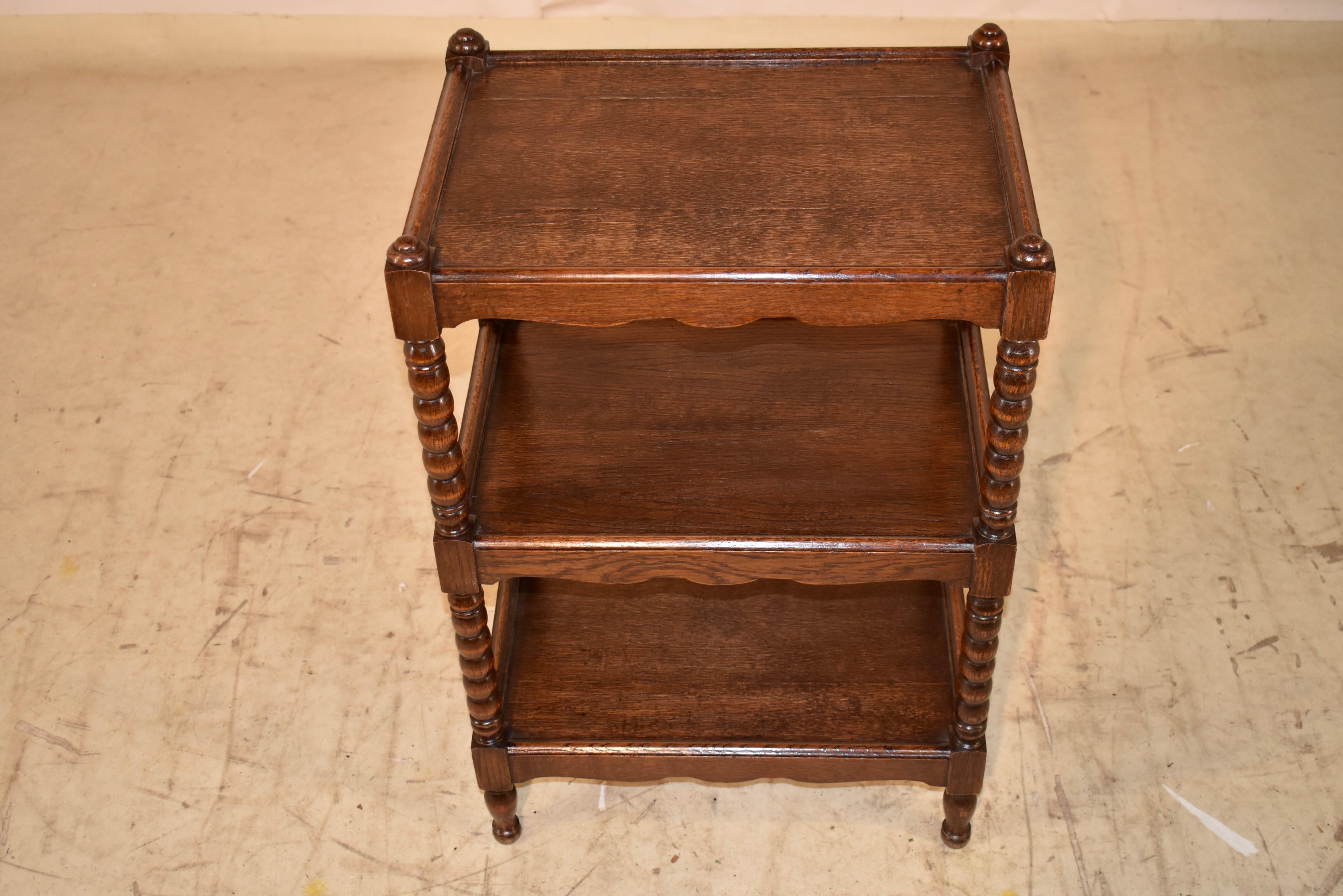Late 19th Century English Oak Drinks Cart 4