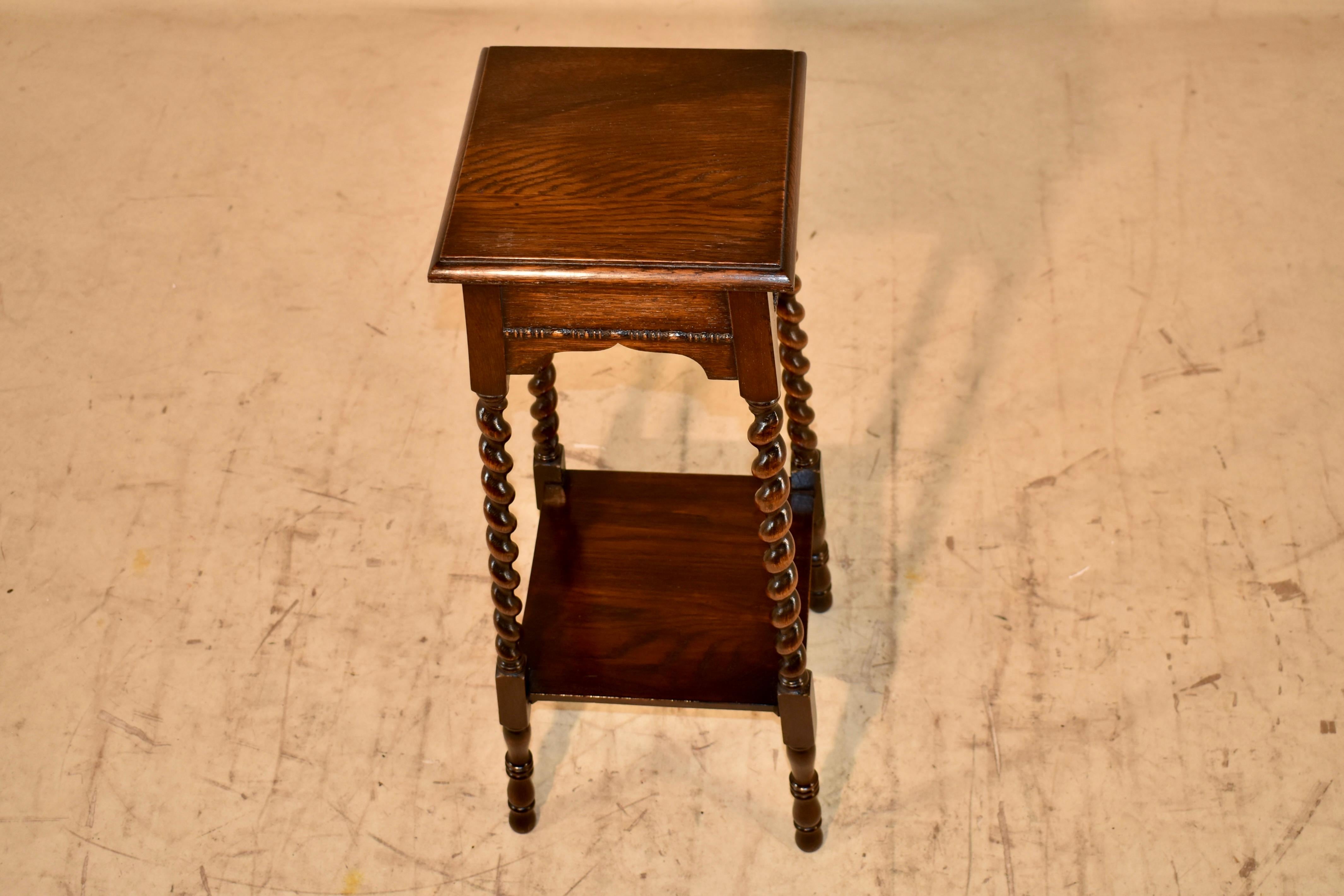 Late 19th Century English Oak Fern Stand 1