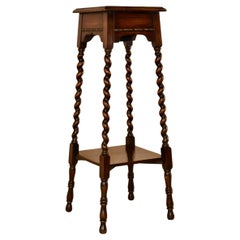 Antique Late 19th Century English Oak Fern Stand