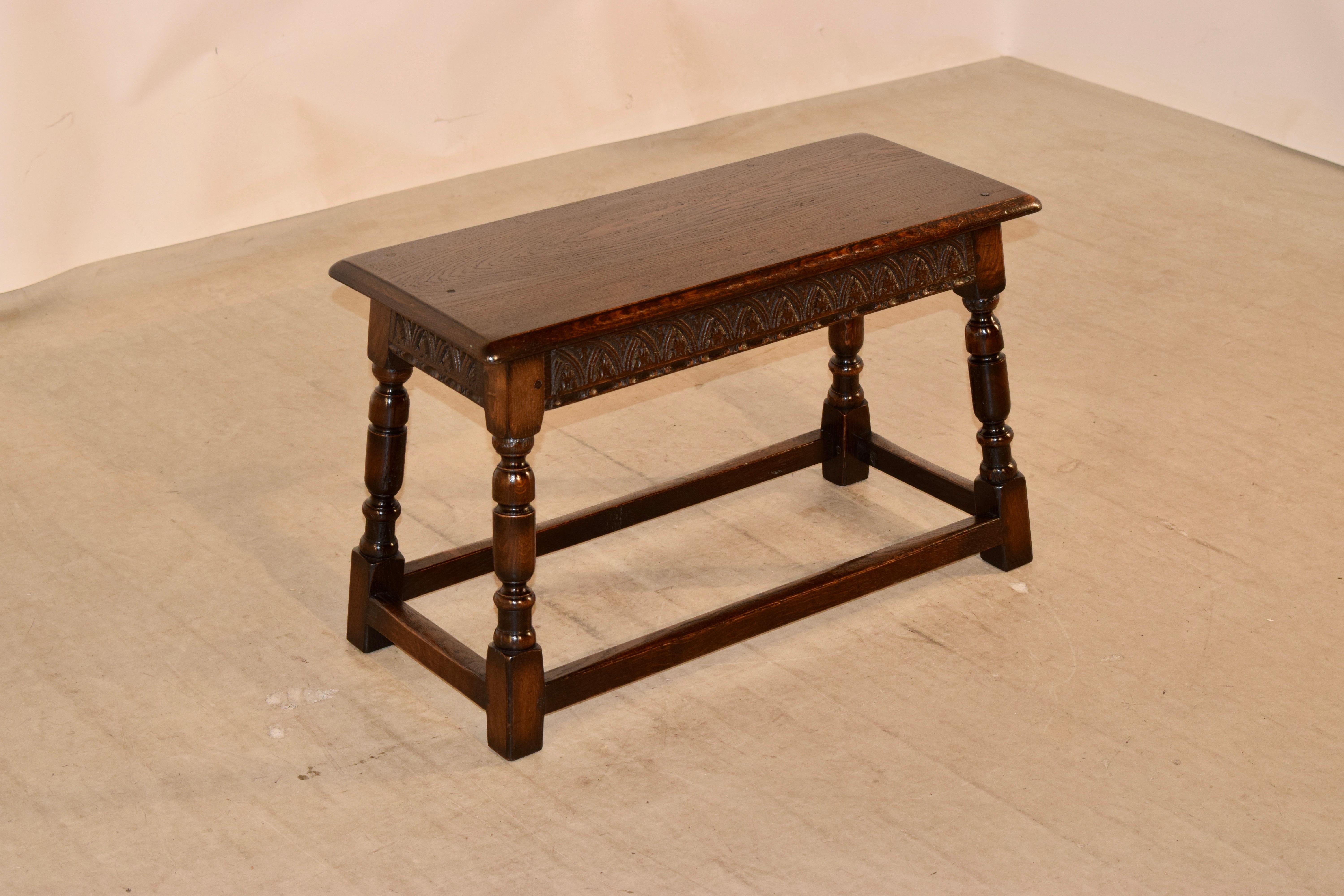 Victorian Late 19th Century English Oak Joynt Bench