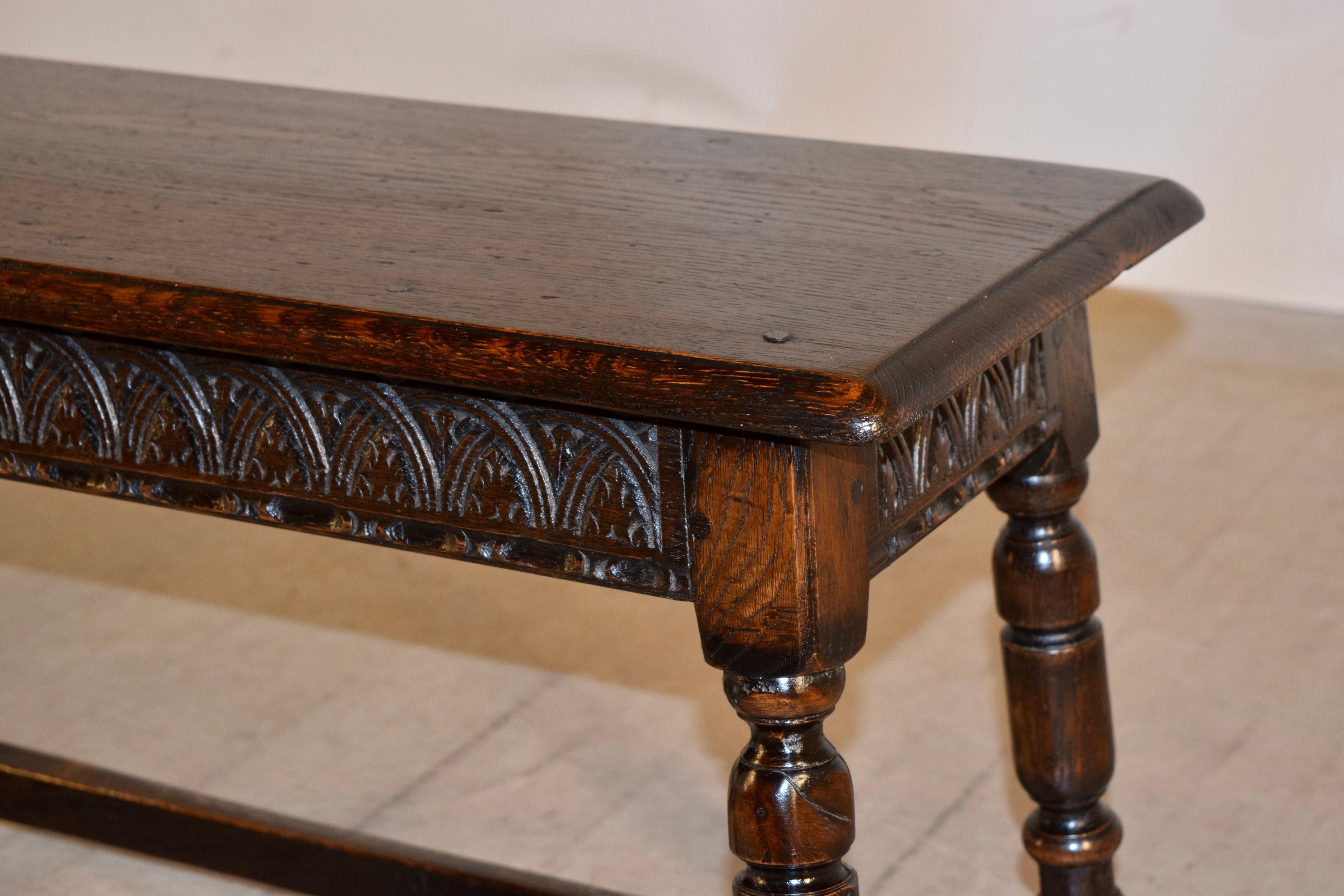 Late 19th Century English Oak Joynt Bench 1