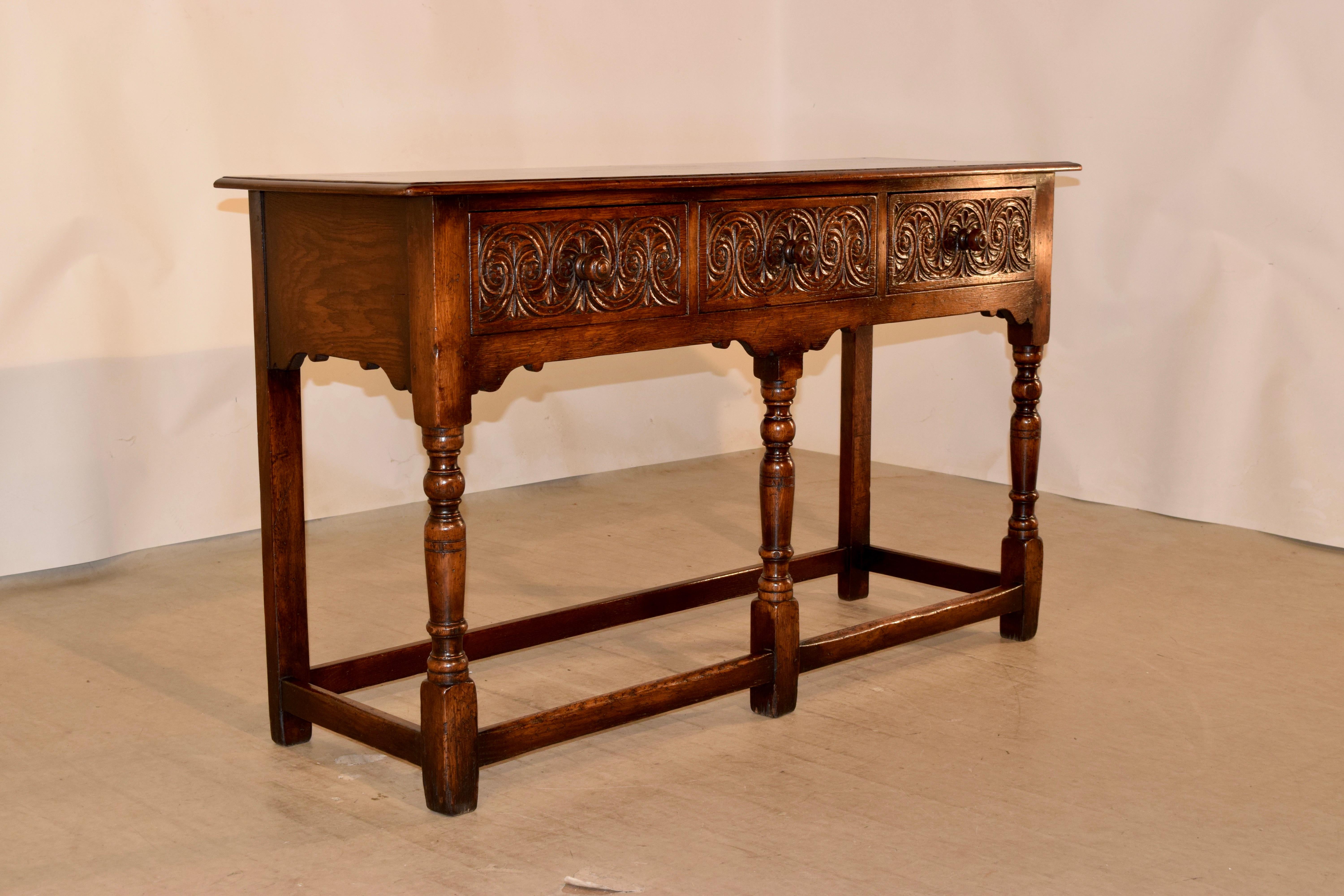 Victorian Late 19th Century English Oak Sideboard