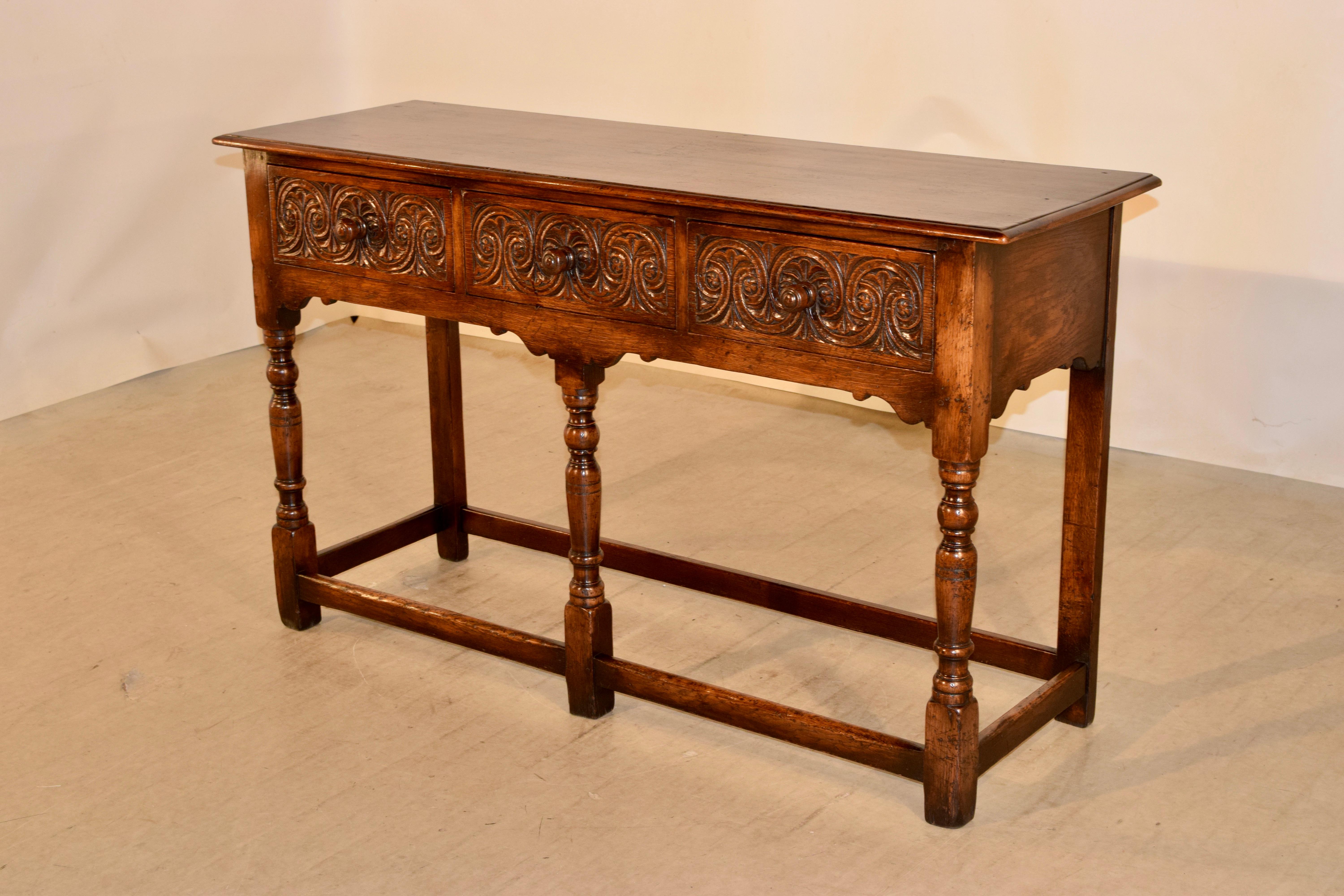 Late 19th Century English Oak Sideboard 1