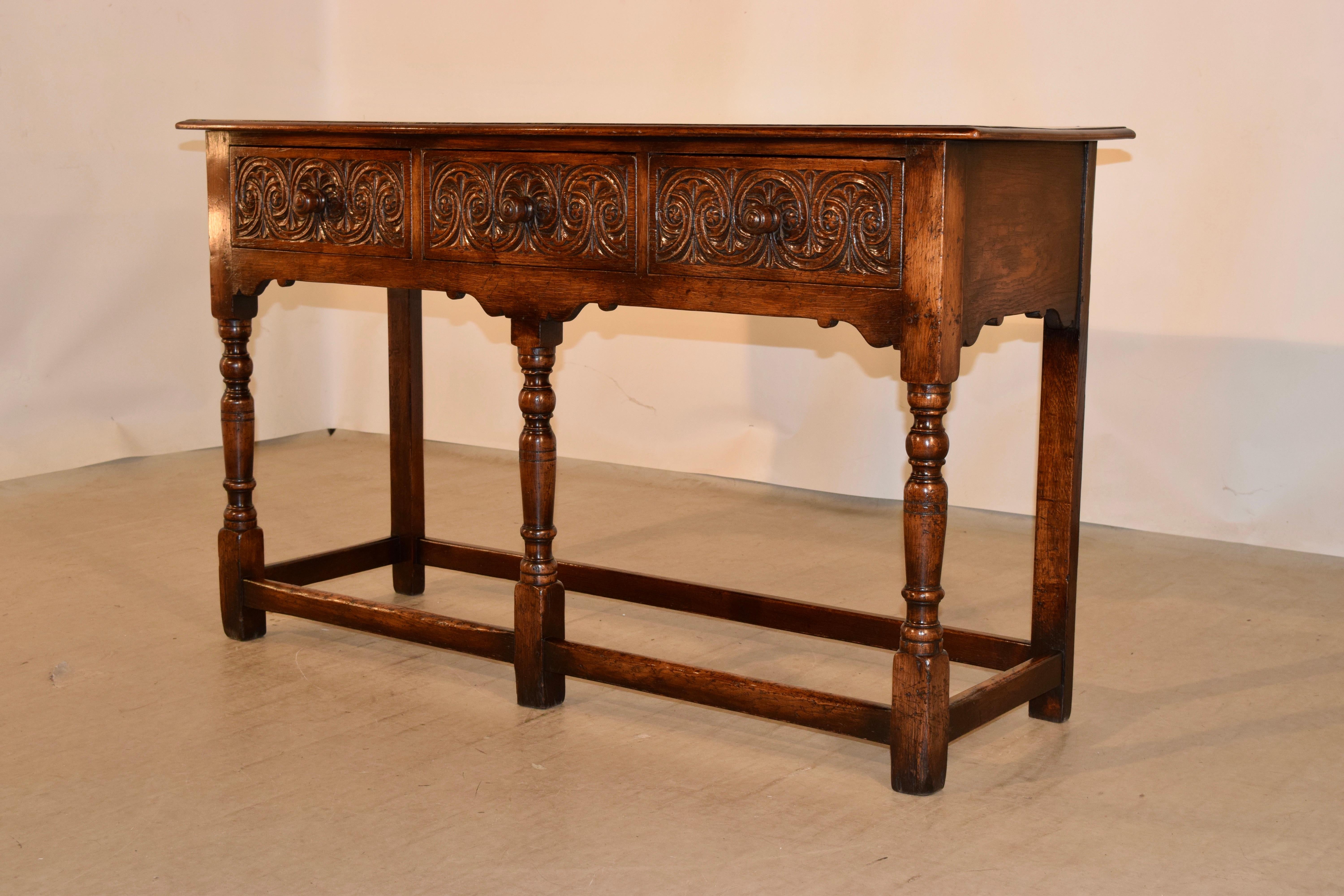 Late 19th Century English Oak Sideboard 2