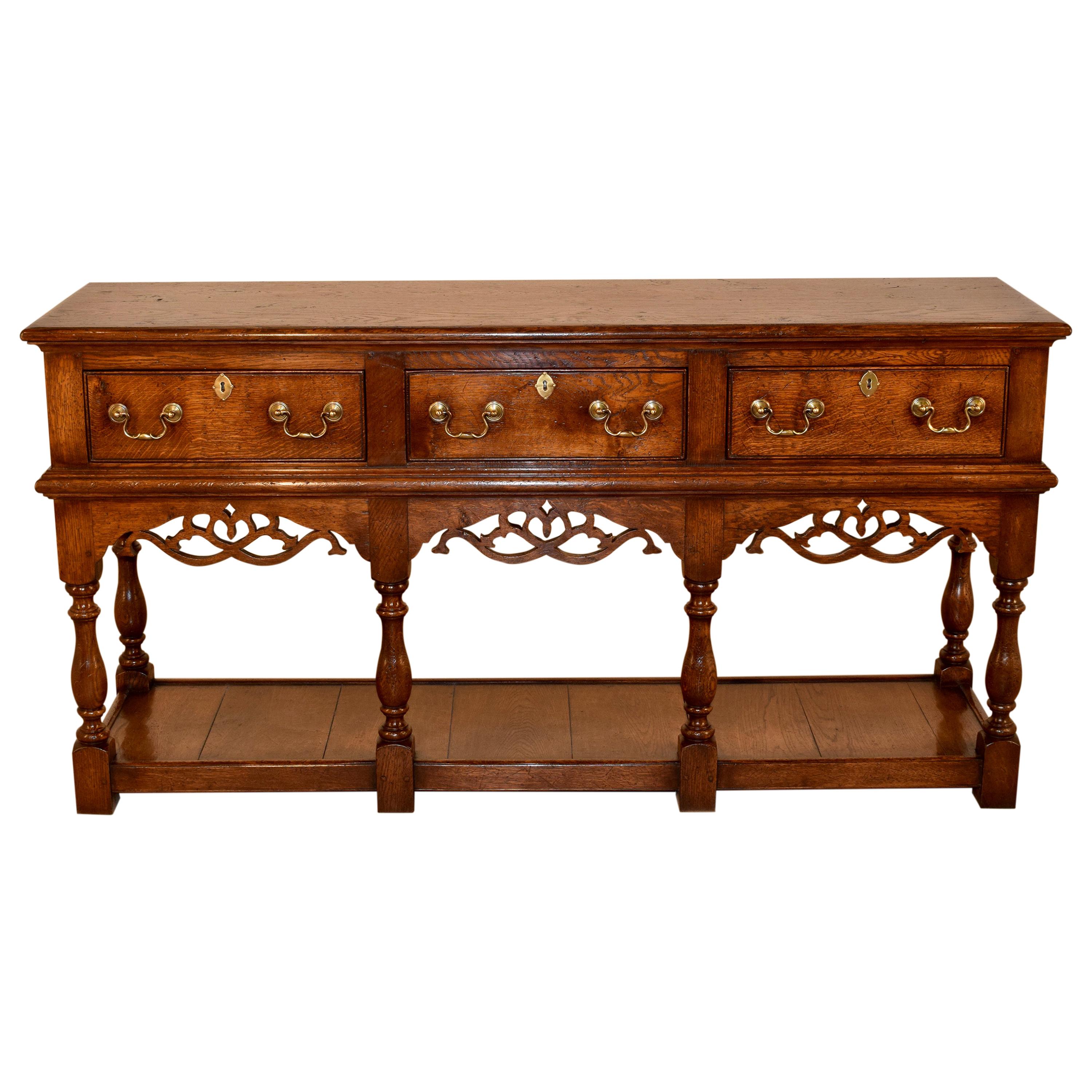 Late 19th Century English Oak Sideboard