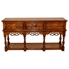 Late 19th Century English Oak Sideboard