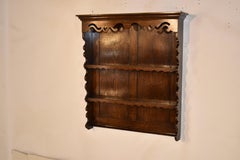 Late 19th Century English Oak Wall Shelf