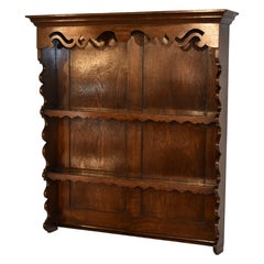 Late 19th Century English Oak Wall Shelf Antique Late 19th Century English Oak Wall Shelf