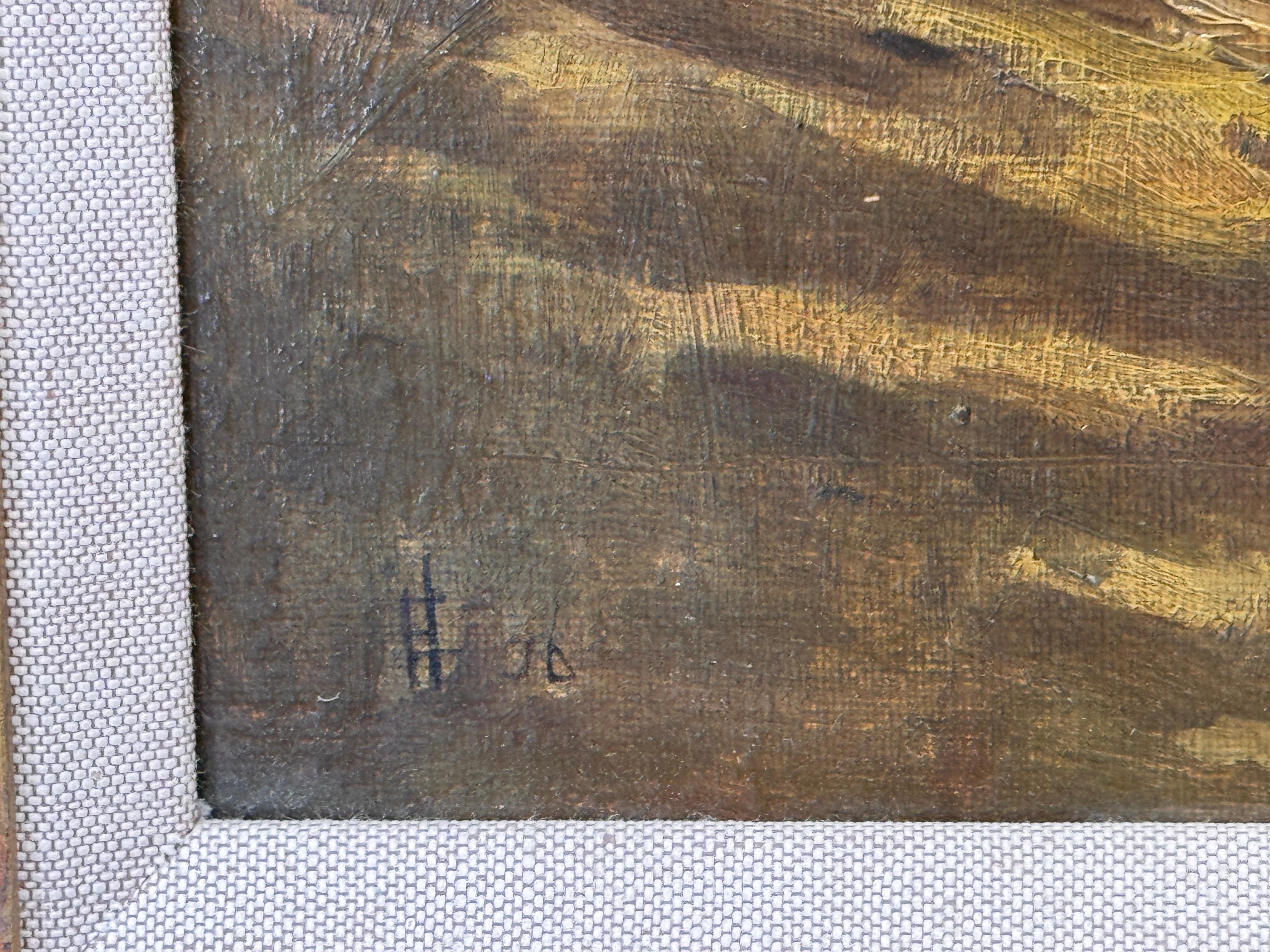 Peinture à l'huile anglaise de la fin du 19e siècle représentant Appledore sur la côte nord du Devon en vente 1