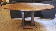 Late 19th Century English Oval Dining Table or Library Table