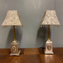 Late 19th Century English Pair of Small Silver Plated Lamps by HW & Co.
