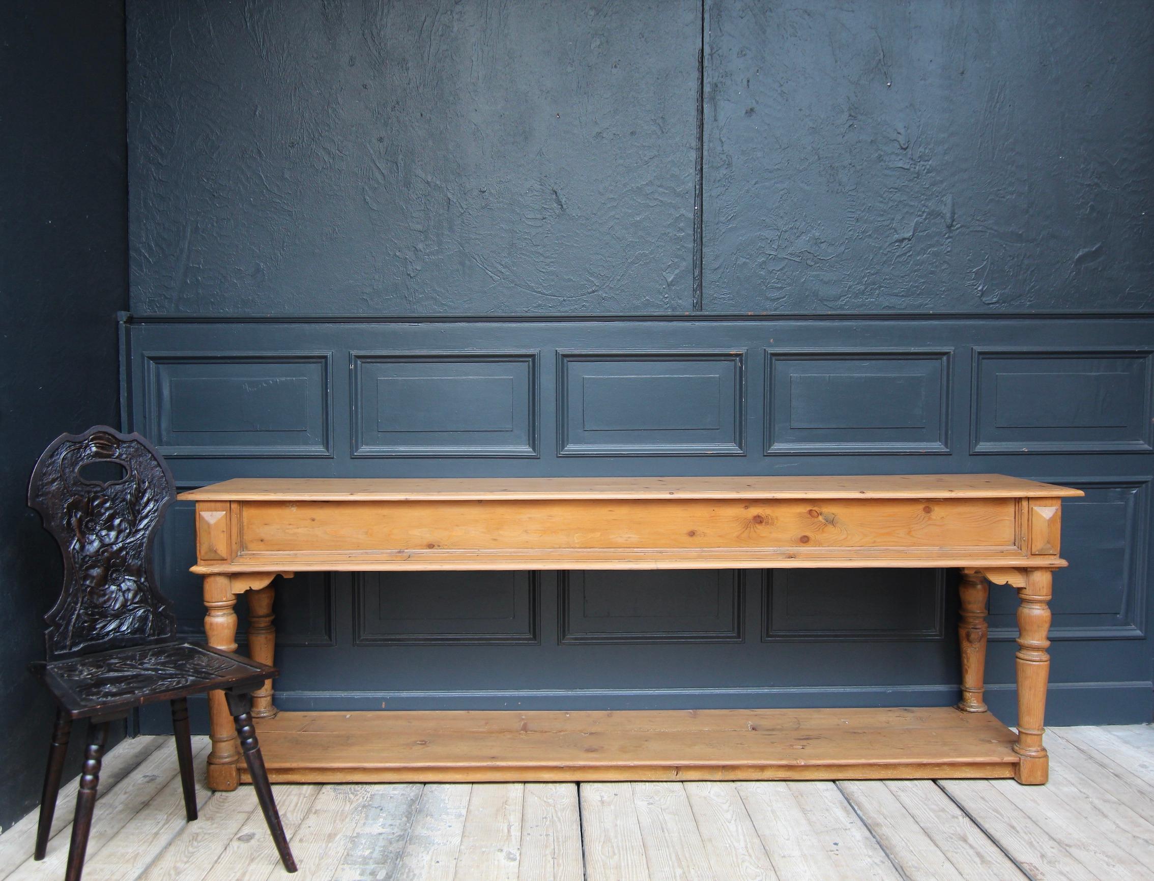 Late 19th Century English Pine Console Table at 1stDibs
