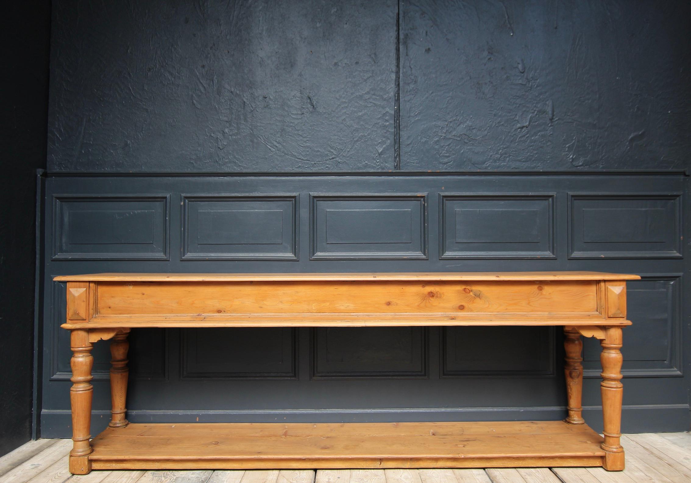 Late 19th Century English Pine Console Table at 1stDibs