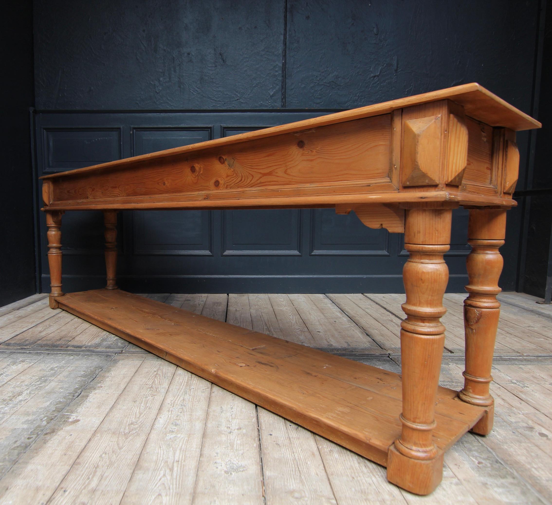 Late 19th Century English Pine Console Table at 1stDibs