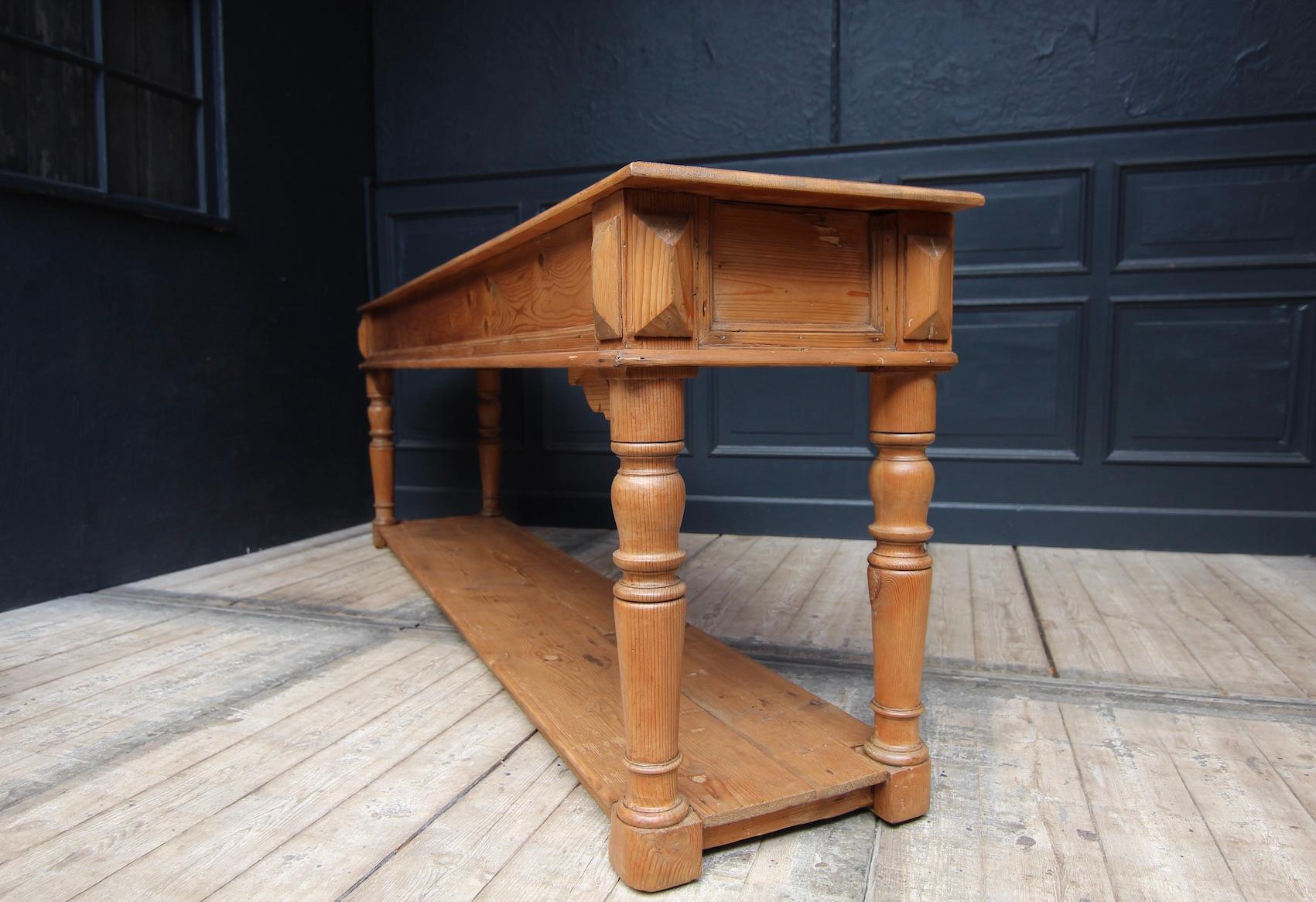 Late 19th Century English Pine Console Table at 1stDibs