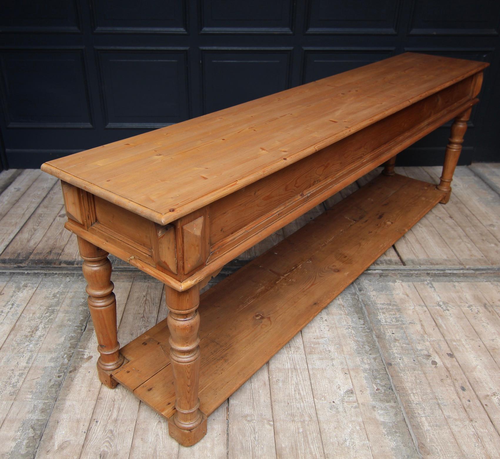 Late 19th Century English Pine Console Table at 1stDibs