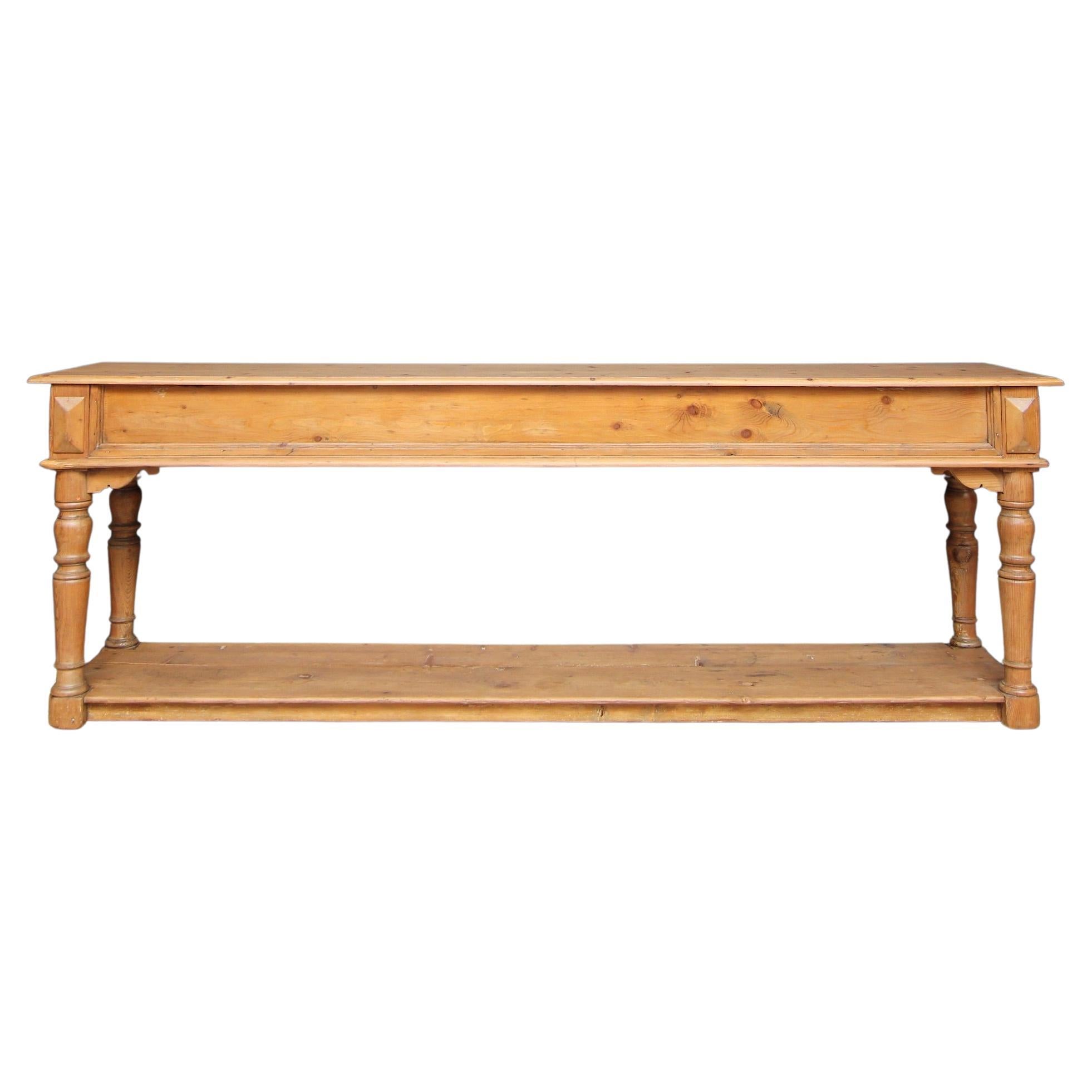 Late 19th Century English Pine Console Table