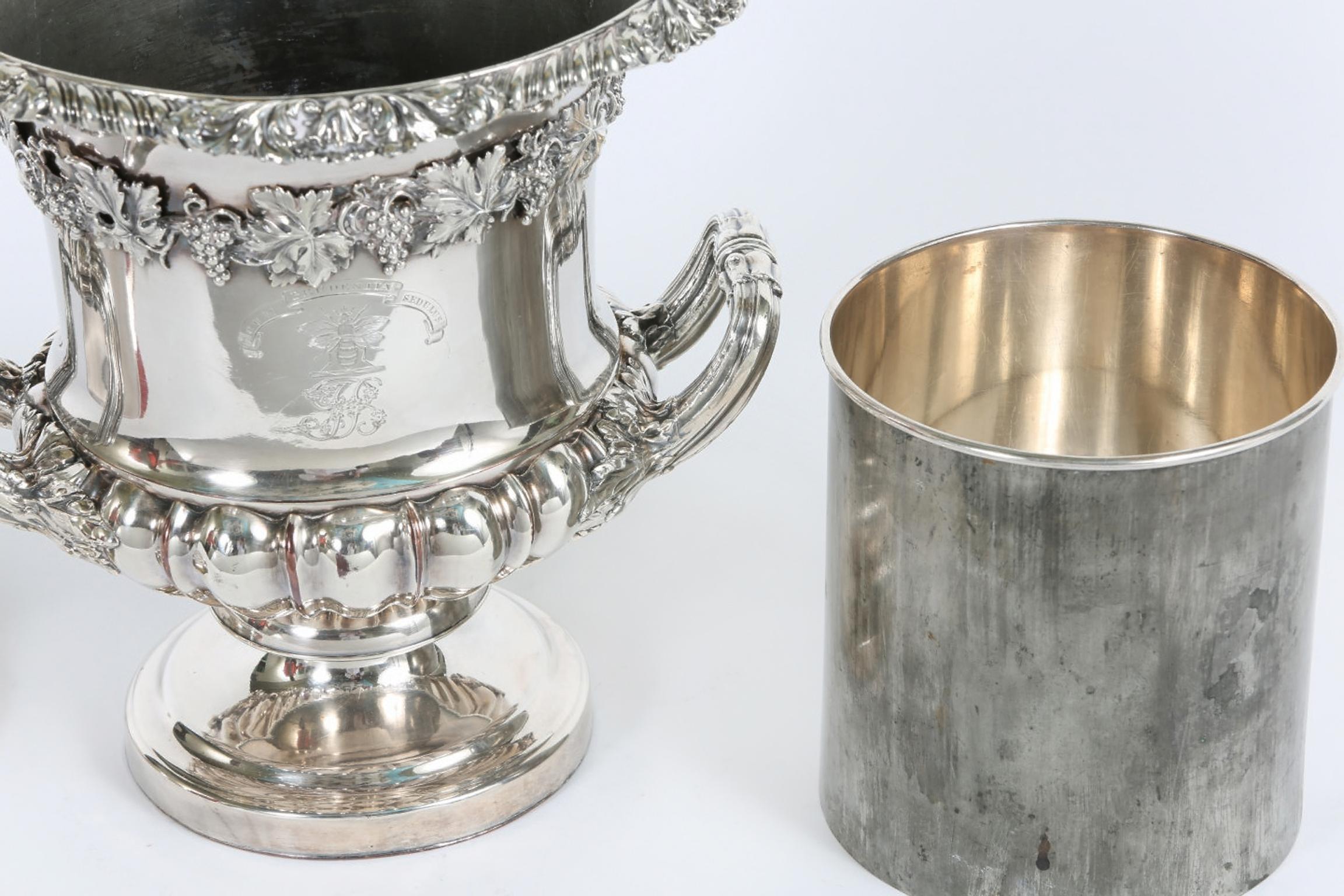 Late 19th Century English Plated Wine Cooler 5