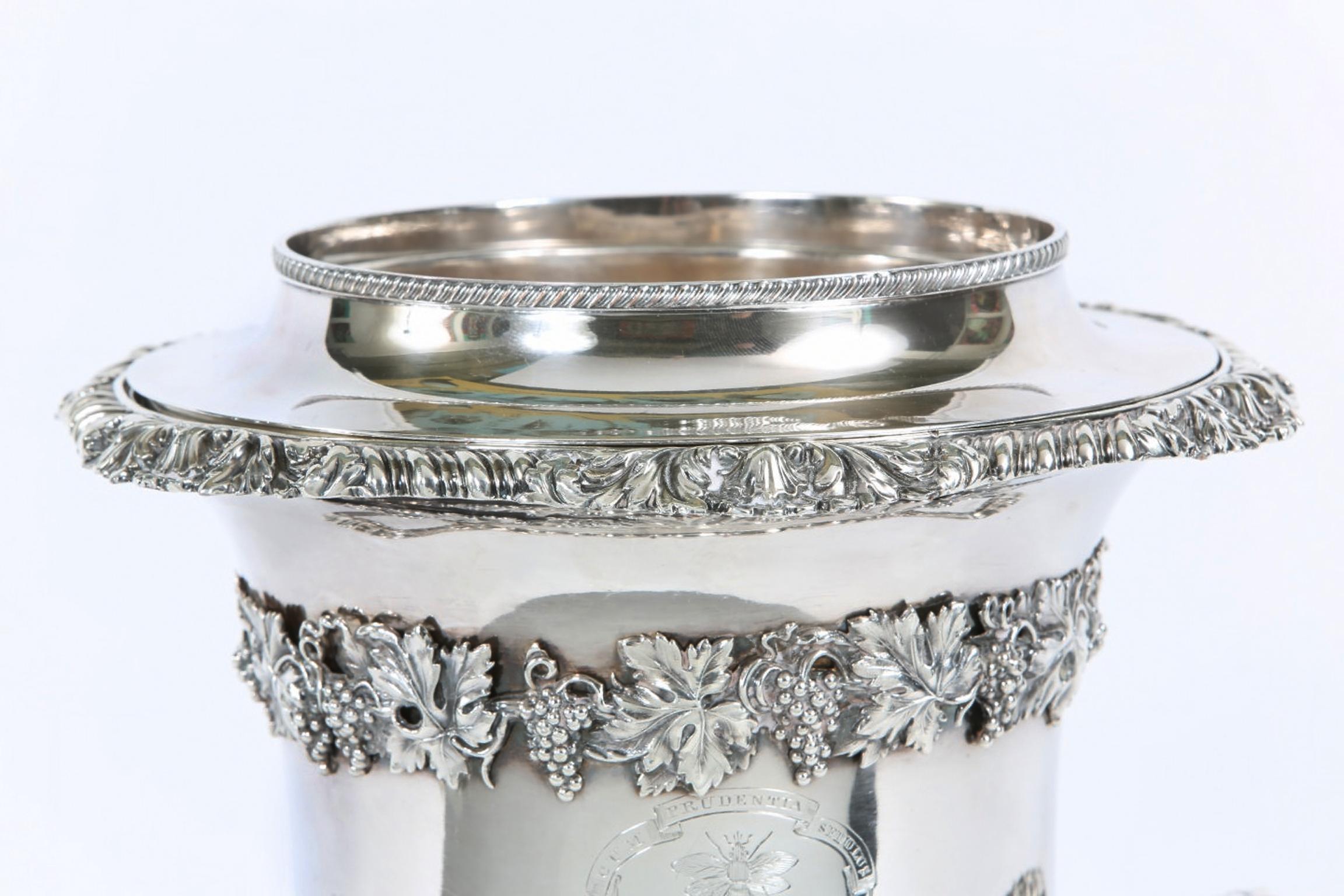 Silver Plate Late 19th Century English Plated Wine Cooler