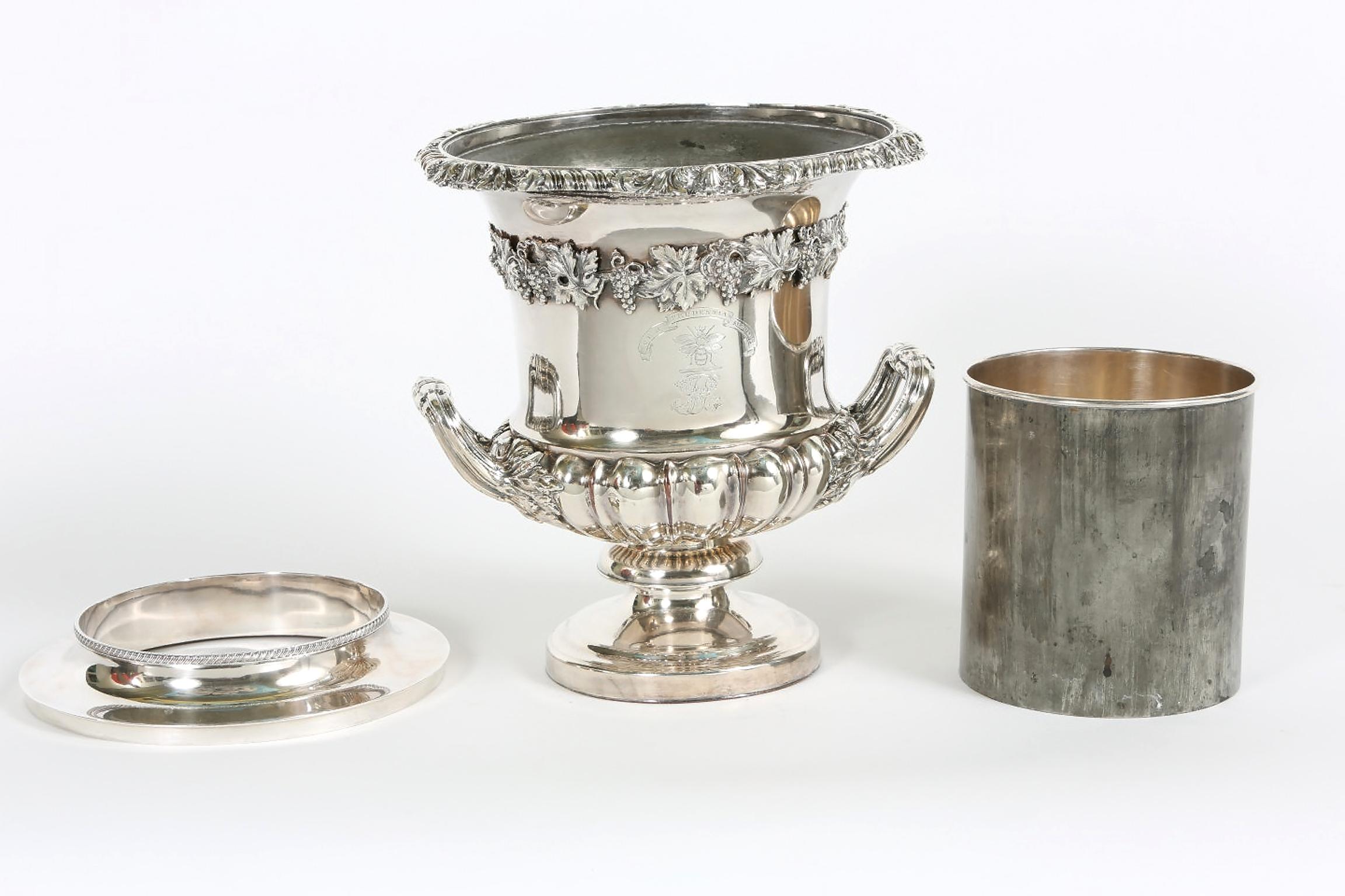 Late 19th Century English Plated Wine Cooler 3