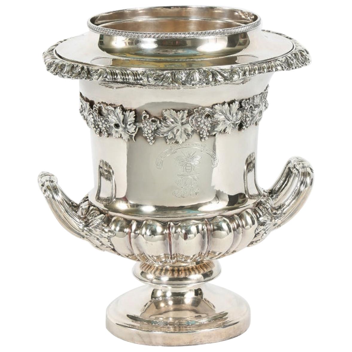 Late 19th Century English Plated Wine Cooler