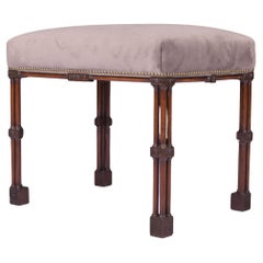 Tabouret rectangulaire à cadre anglais de la fin du 19e siècle