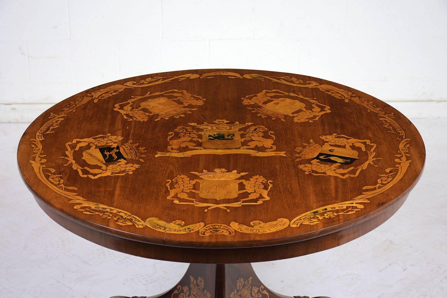 Carved 19th Century Regency Center Table