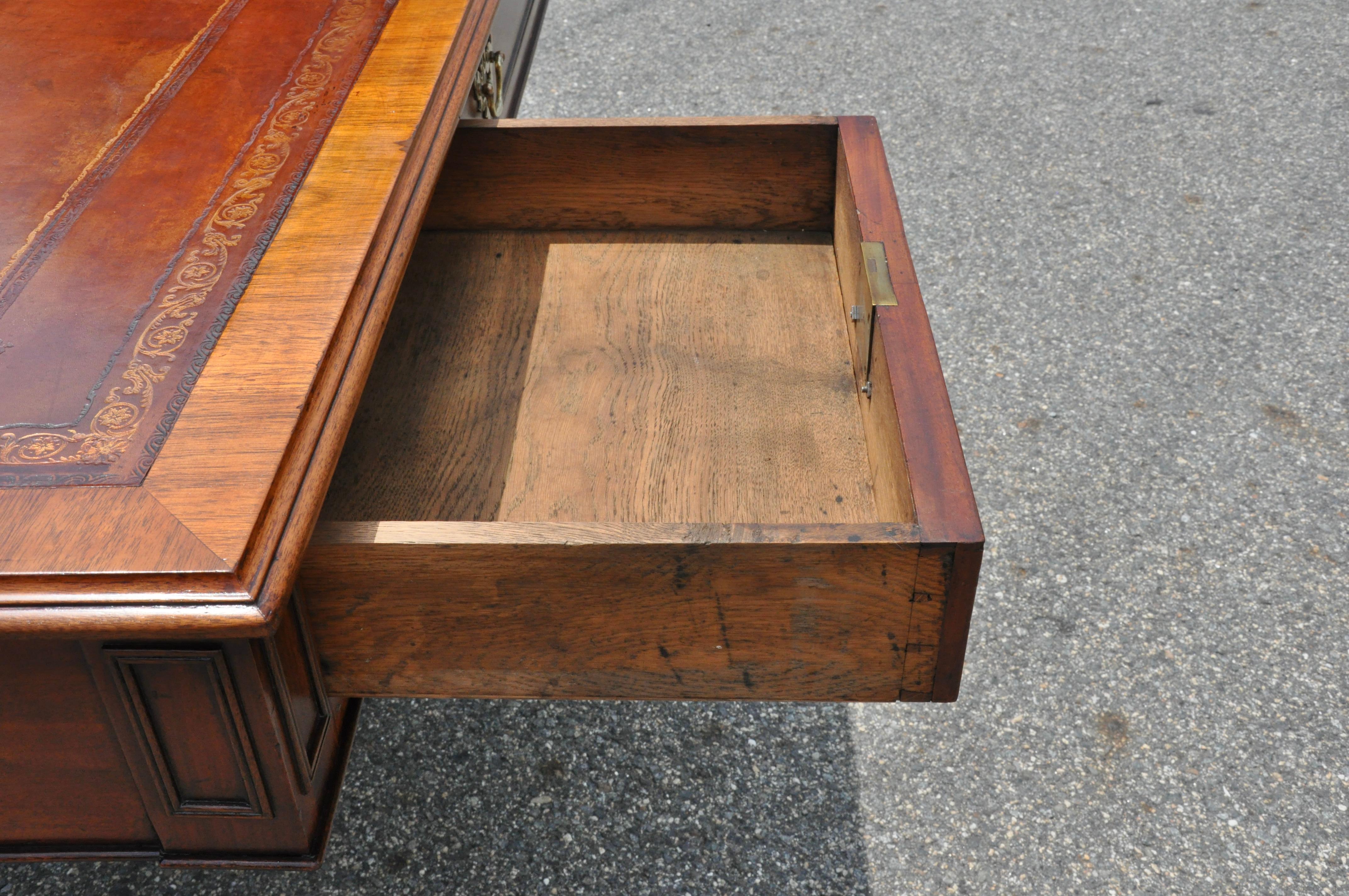 Late 19th Century English Regency Mahogany Partners Desk 4