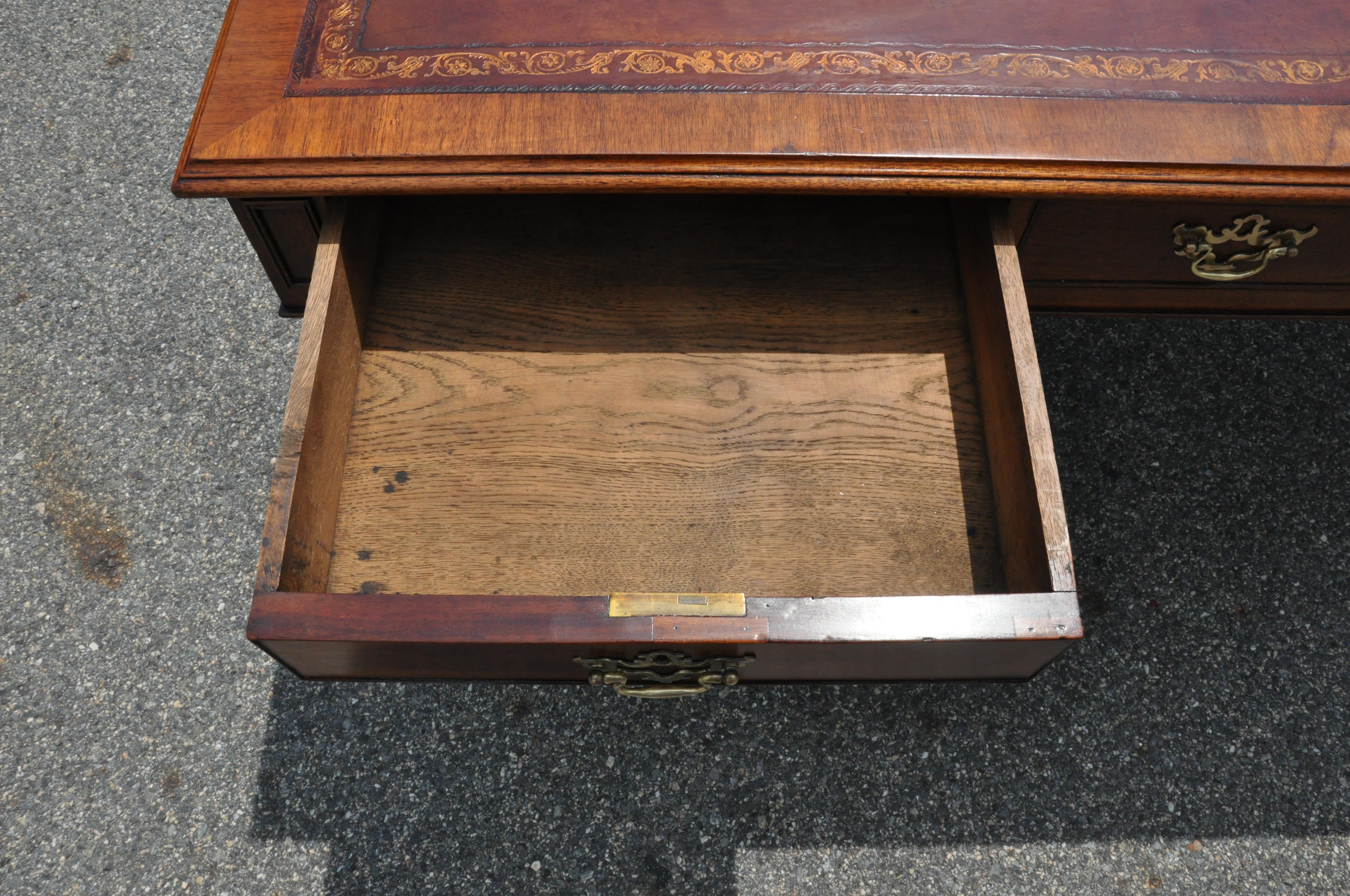 Late 19th Century English Regency Mahogany Partners Desk 5