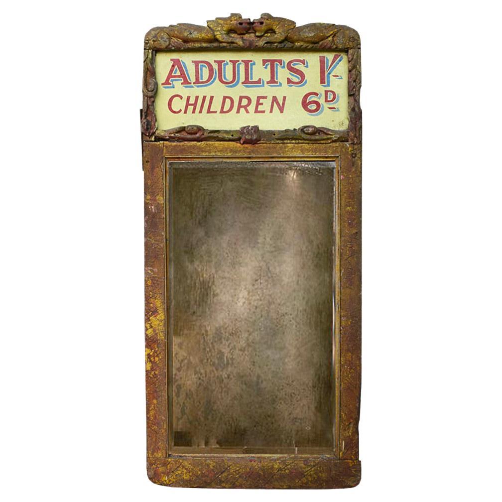 Late 19th Century English Savages Carved Fairground Mirror