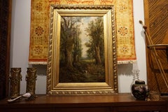 Großes Ölgemälde auf Leinwand in Originalrahmen aus der englischen Schule des späten 19. Jahrhunderts
