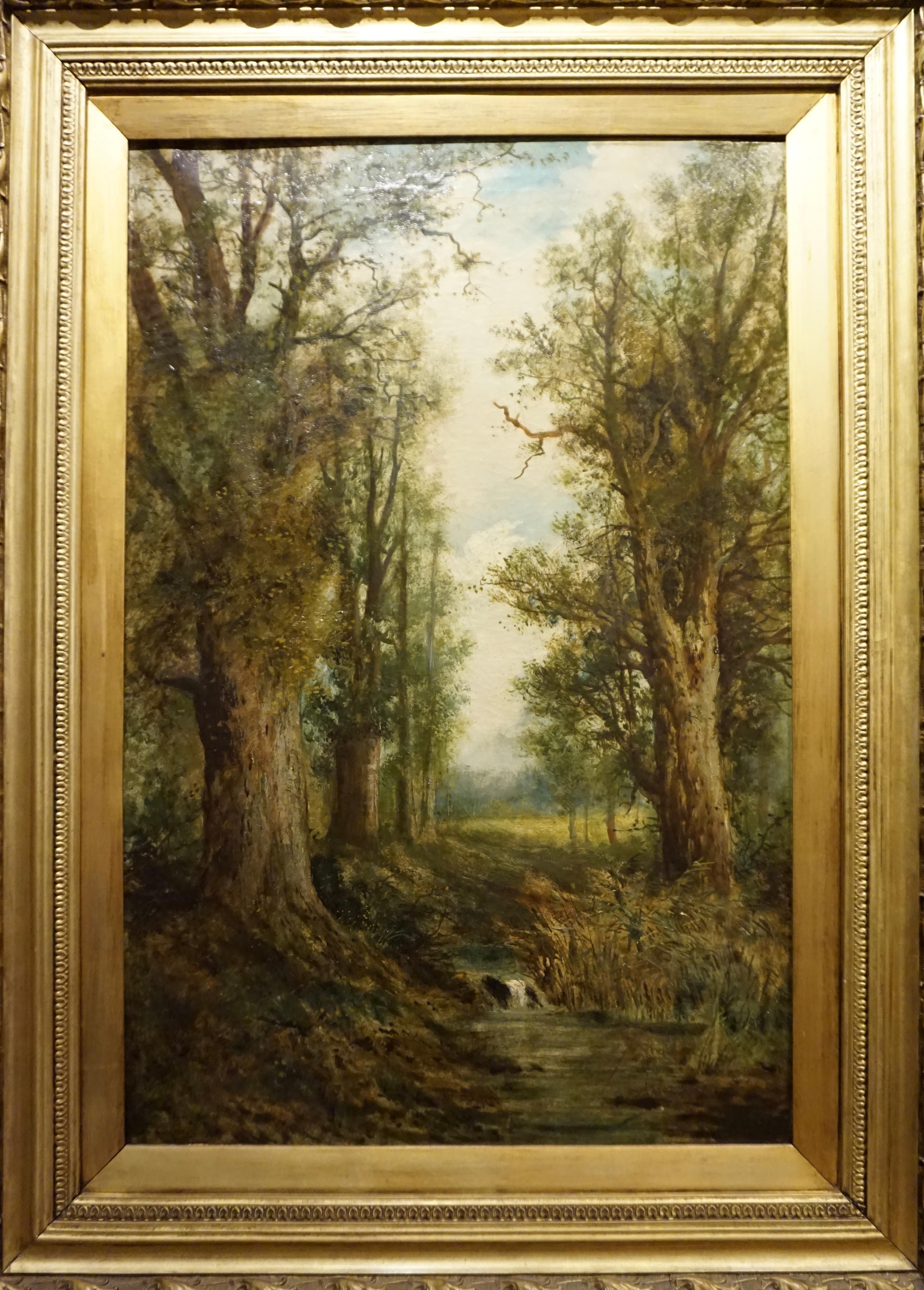 Late 19th Century English School Large Oil on Canvas Painting in Original Frame For Sale 2