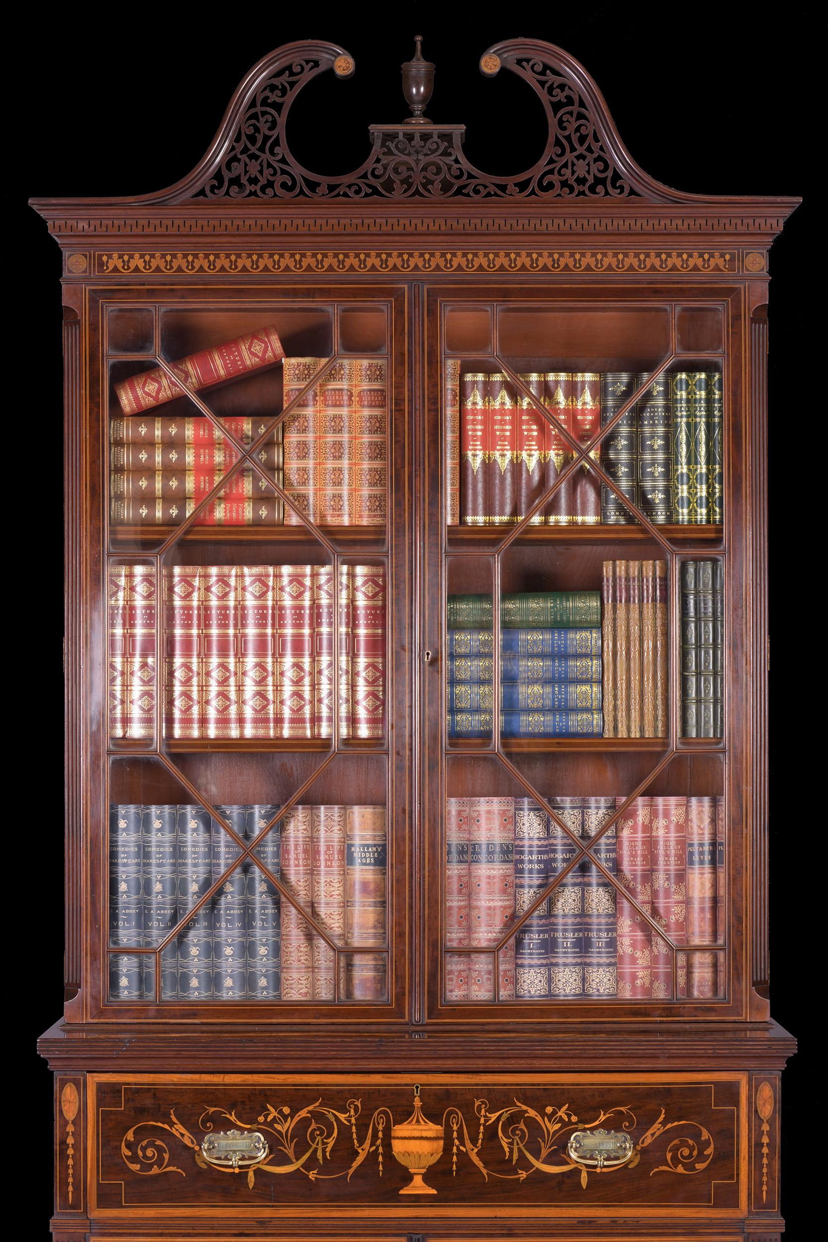 Late 19th Century English Secretaire Bookcase by Edwards & Roberts For Sale 1