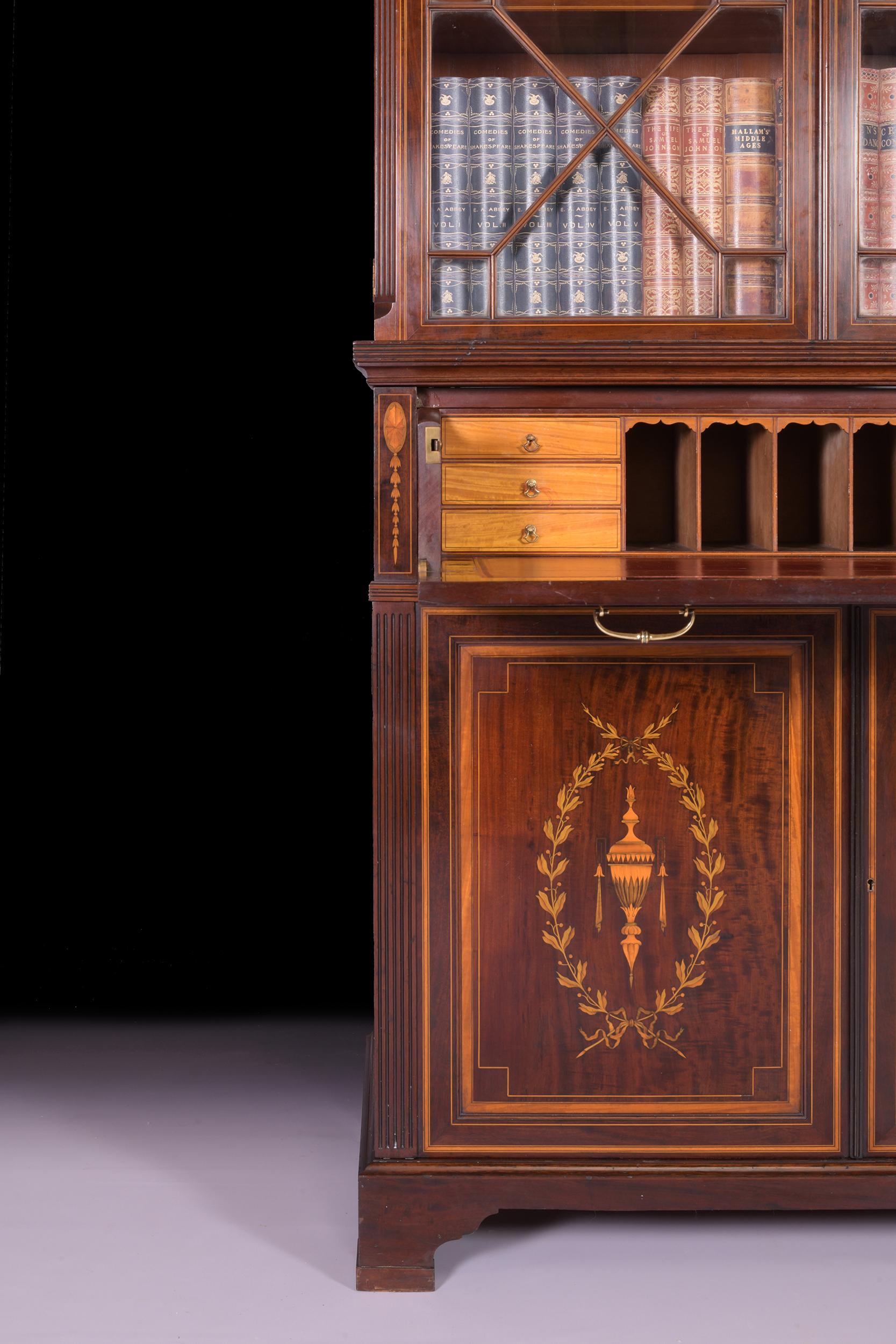 Late 19th Century English Secretaire Bookcase by Edwards & Roberts For Sale 4