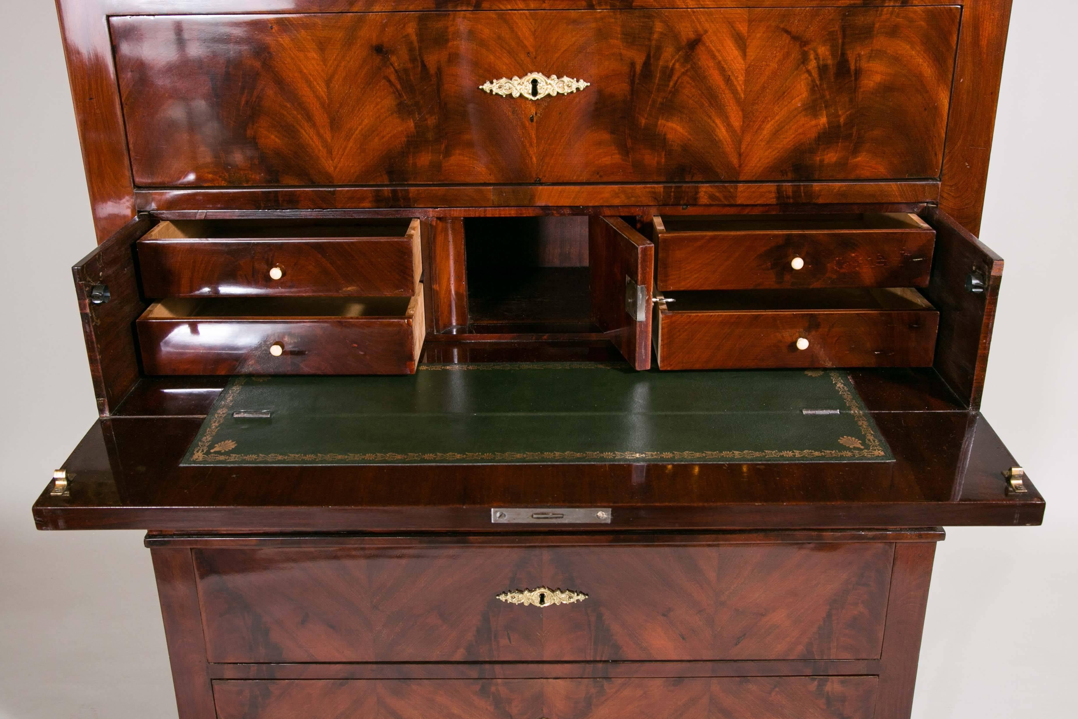 Late 19th Century English Semainier in Mahogany In Good Condition In Saint-Ouen, FR