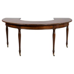 Late 19th Century, English Semi Circular Mahogany Wine Display Drop-Leaf Table