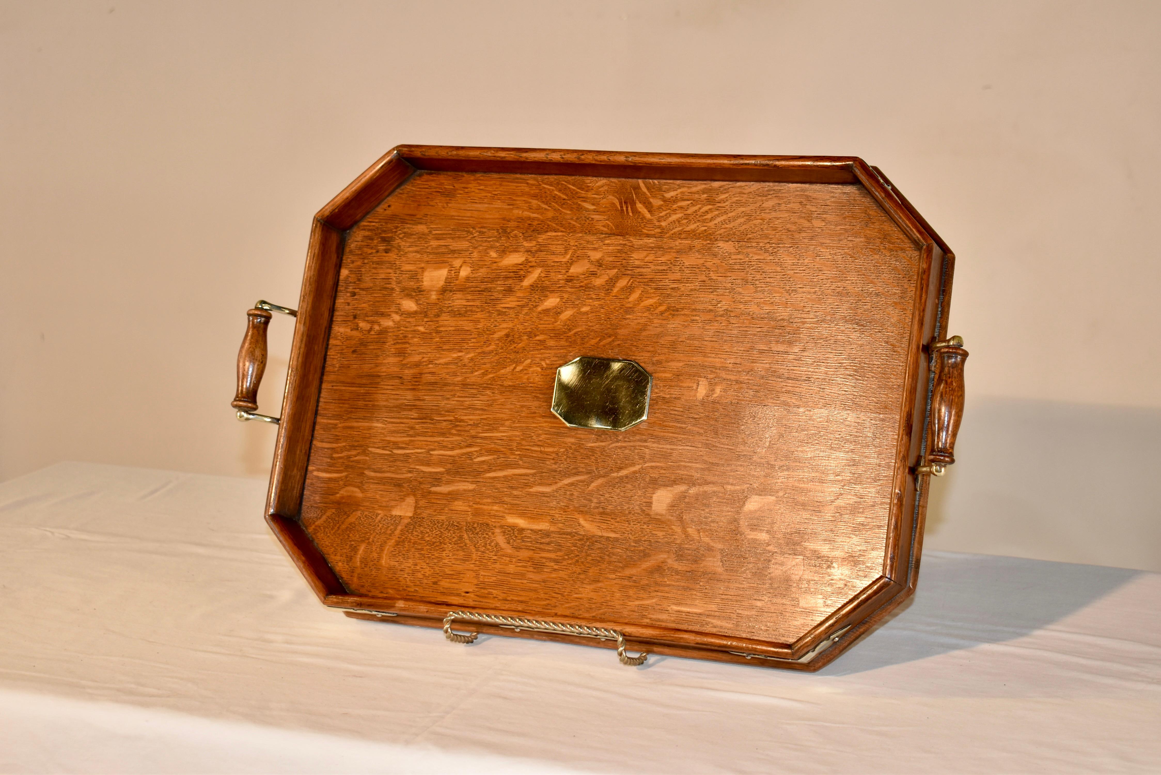 Oak Late 19th Century English Serving Tray For Sale